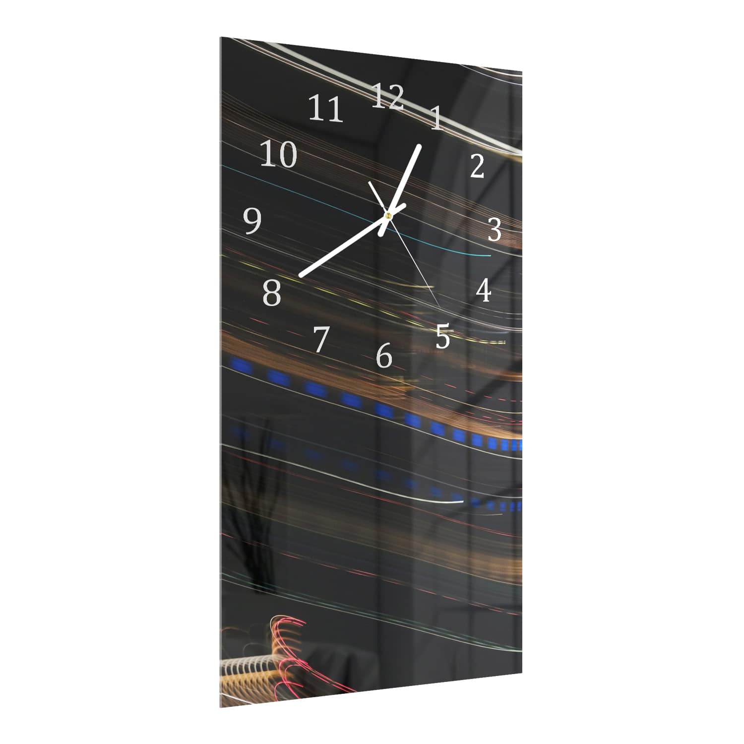 Wanduhr 30x60 - Bewegende Lichtmuster