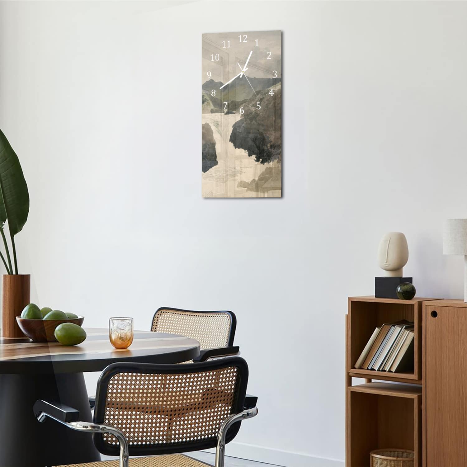 Wanduhr 30x60 - Aquarellmalerei Fluss