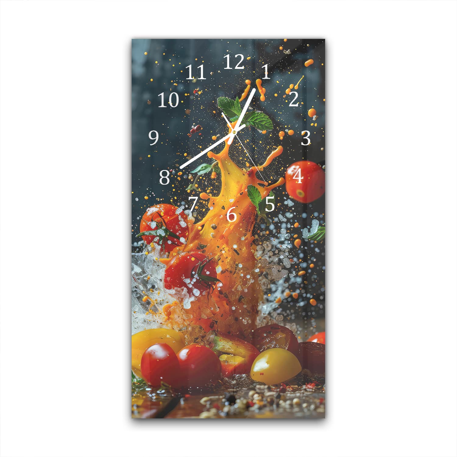 Wanduhr 30x60 - Gemüsespritzer