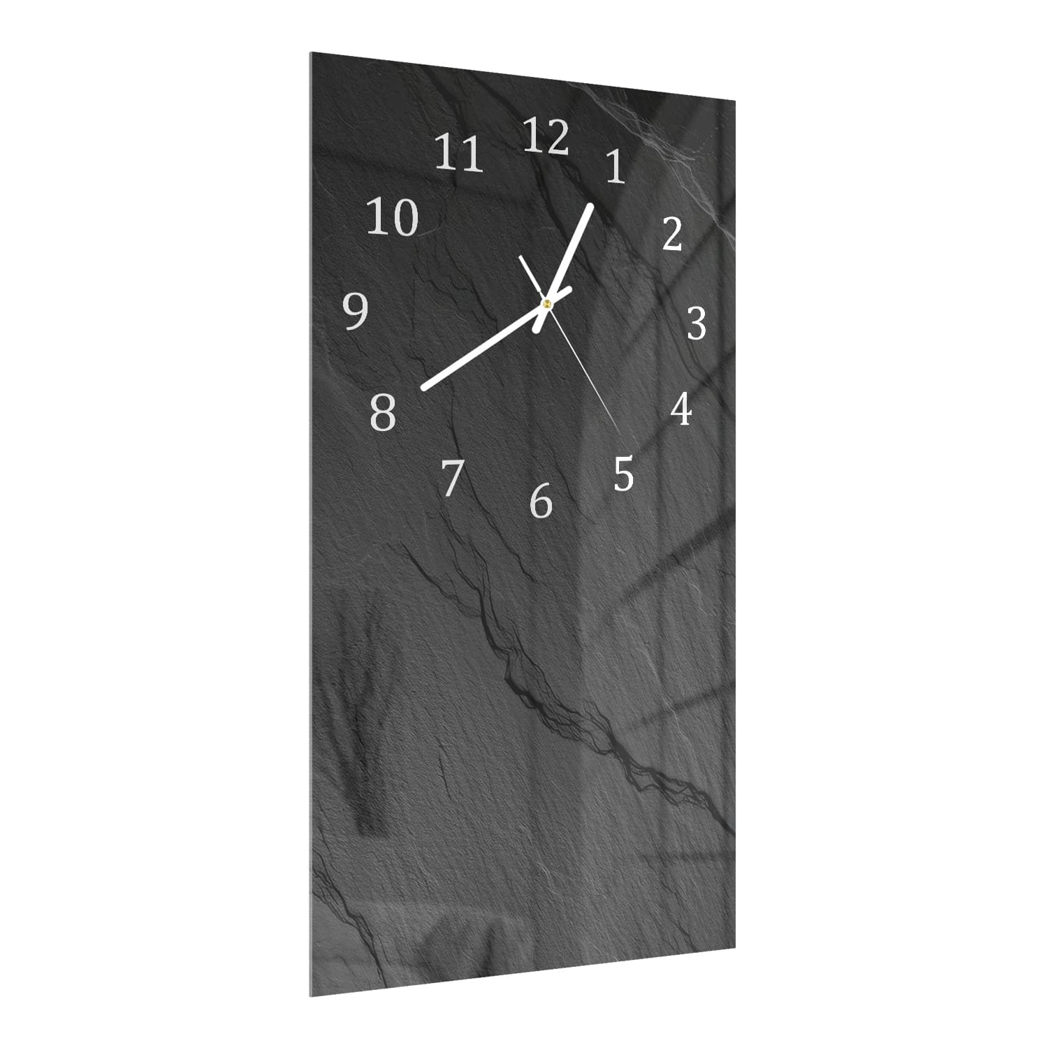 Wanduhr 30x60 - Schiefer Schwarz