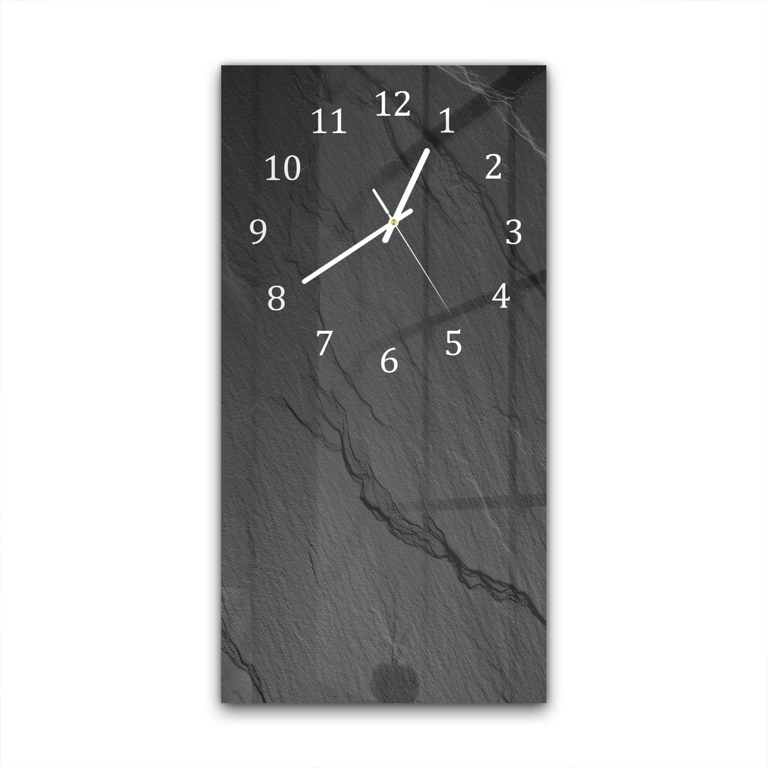 Wanduhr 30x60 - Schiefer Schwarz