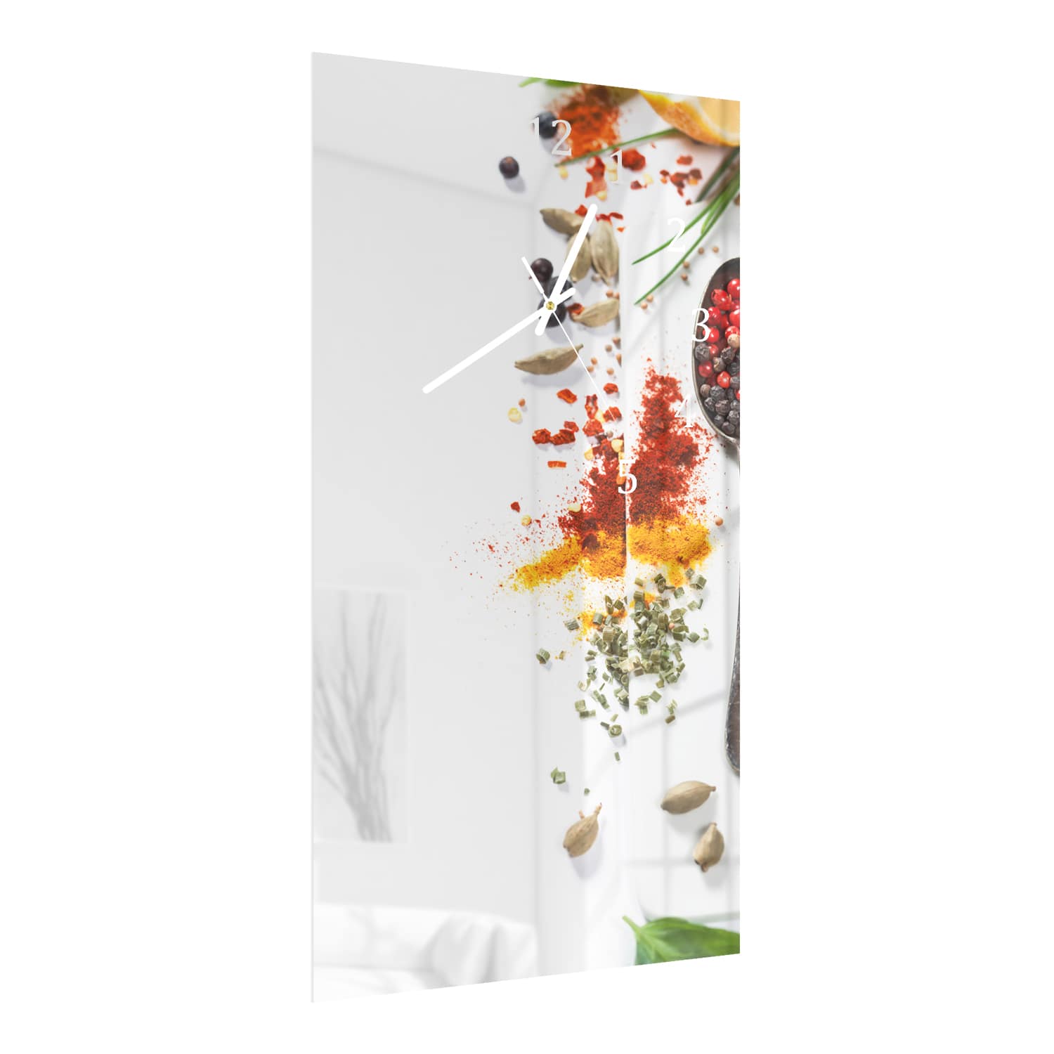 Wanduhr 30x60 - Palette der Gewürze