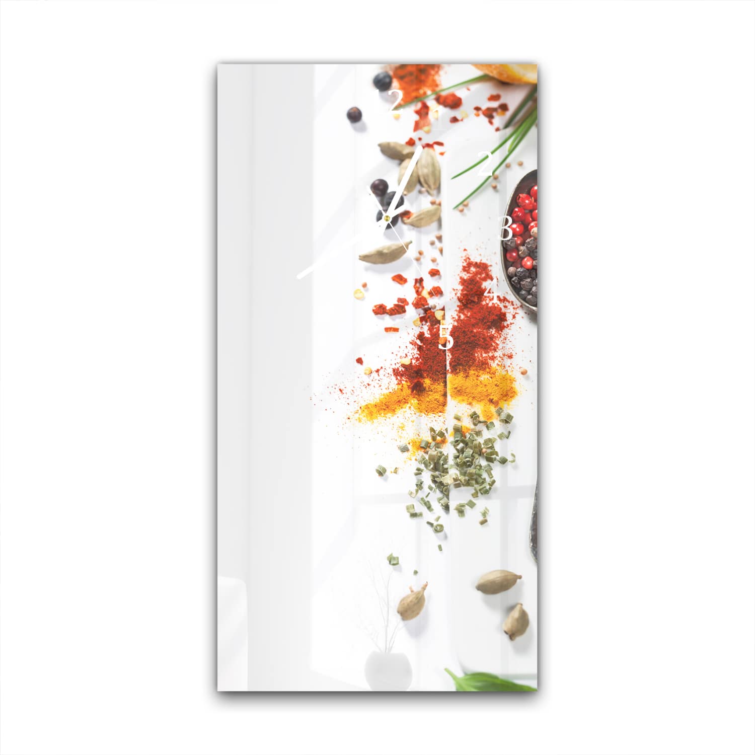 Wanduhr 30x60 - Palette der Gewürze