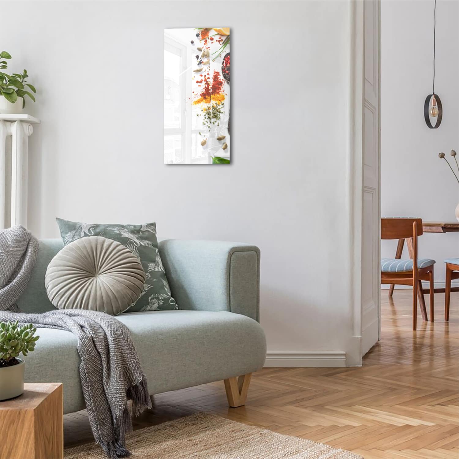 Wanduhr 30x60 - Palette der Gewürze