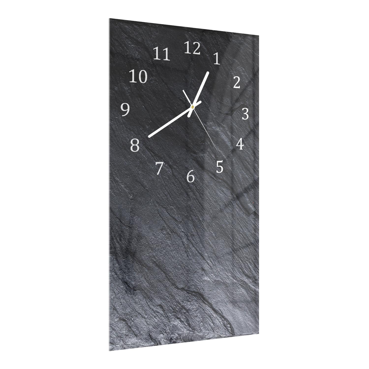Wanduhr 30x60 - Schwarzer Schiefer