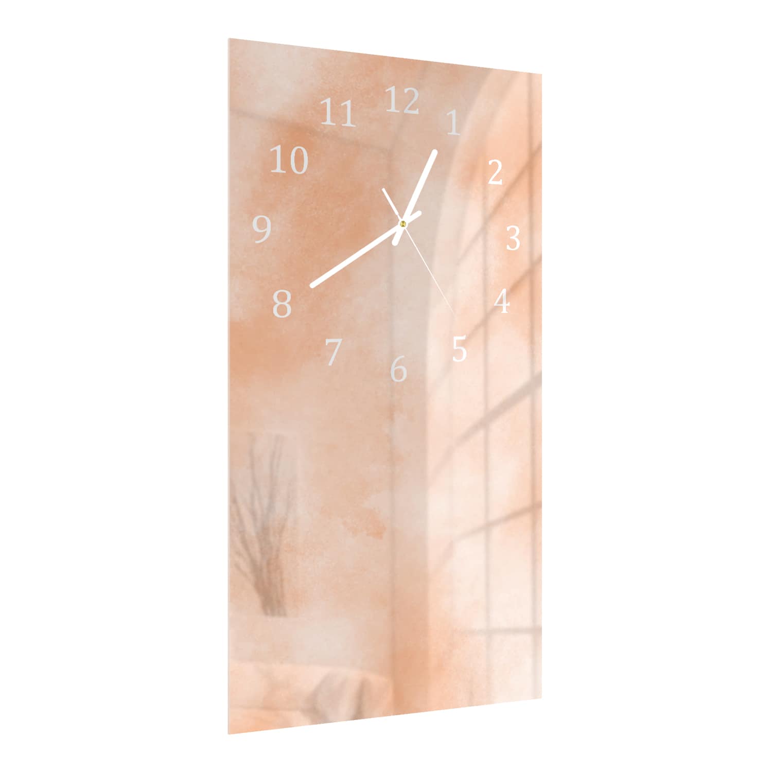 Wanduhr 30x60 - Abstrakte Aquarell-Textur