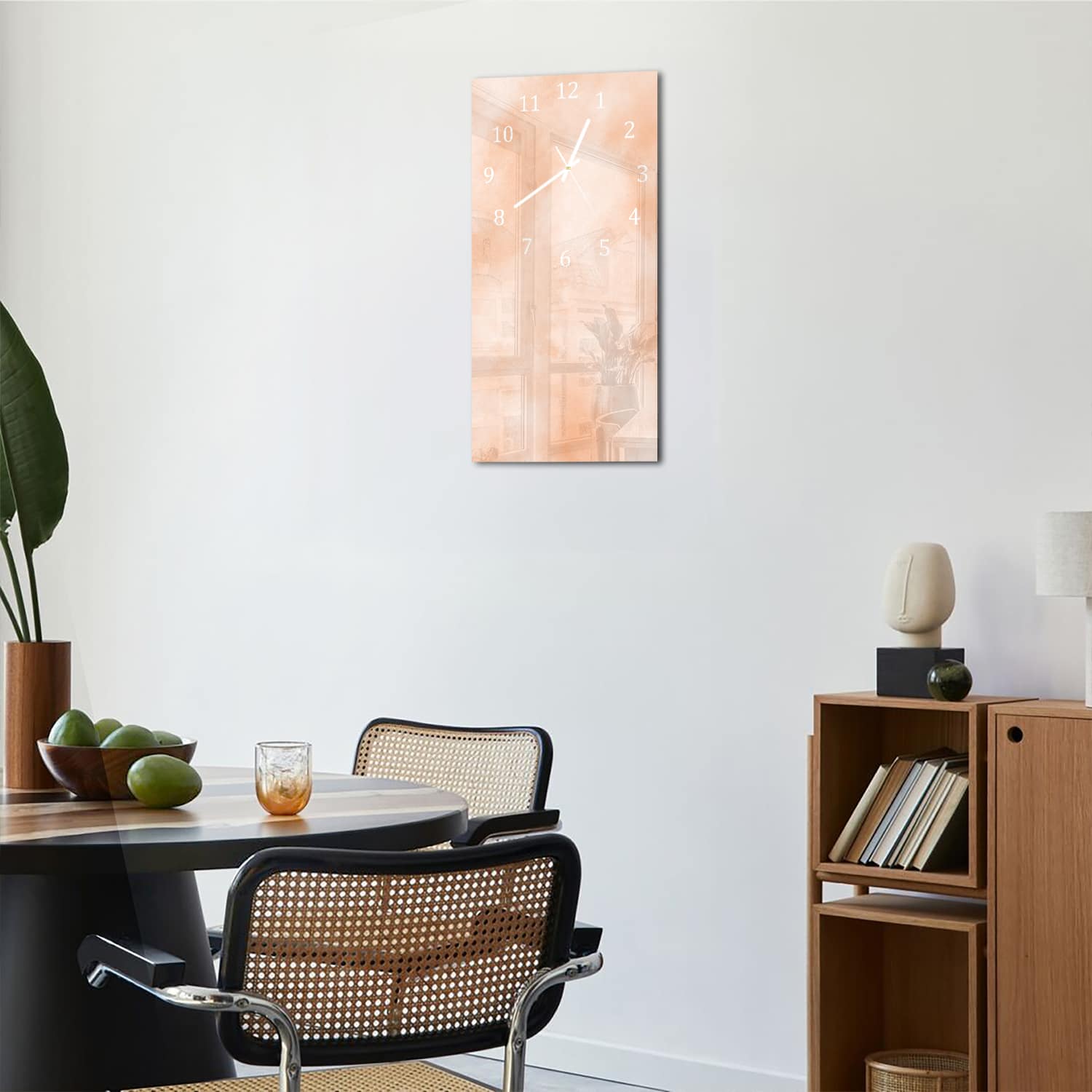 Wanduhr 30x60 - Abstrakte Aquarell-Textur