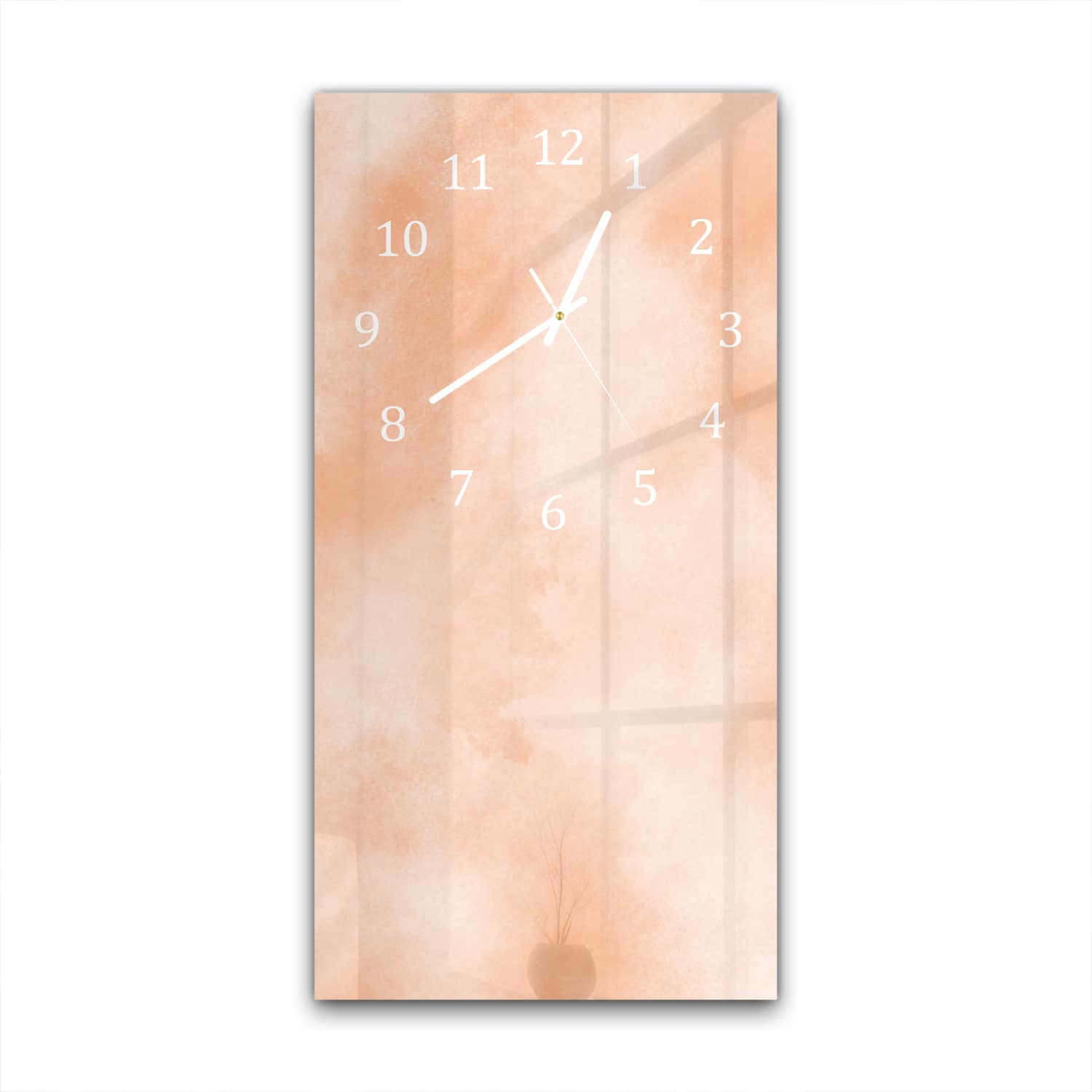 Wanduhr 30x60 - Abstrakte Aquarell-Textur