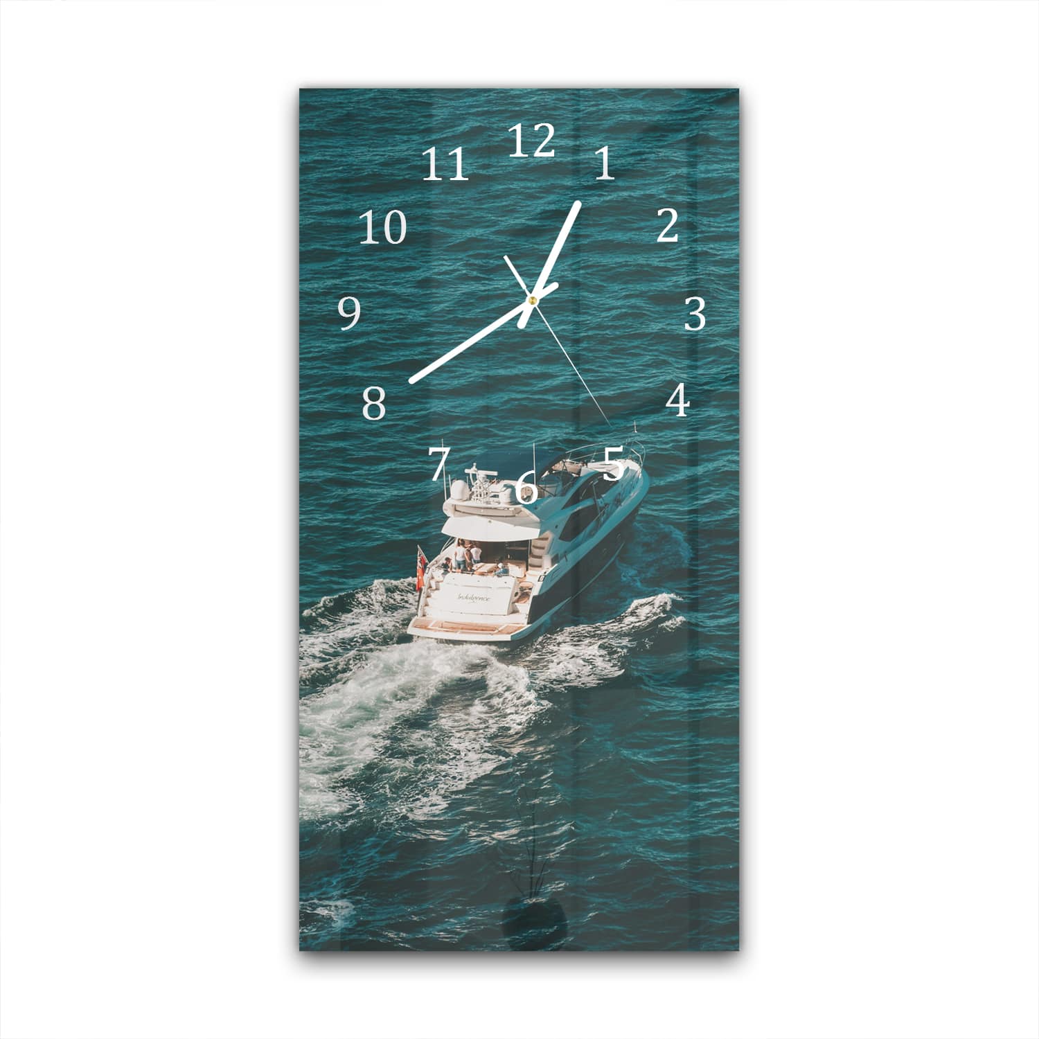 Wanduhr 30x60 - Jacht auf dem Wasser