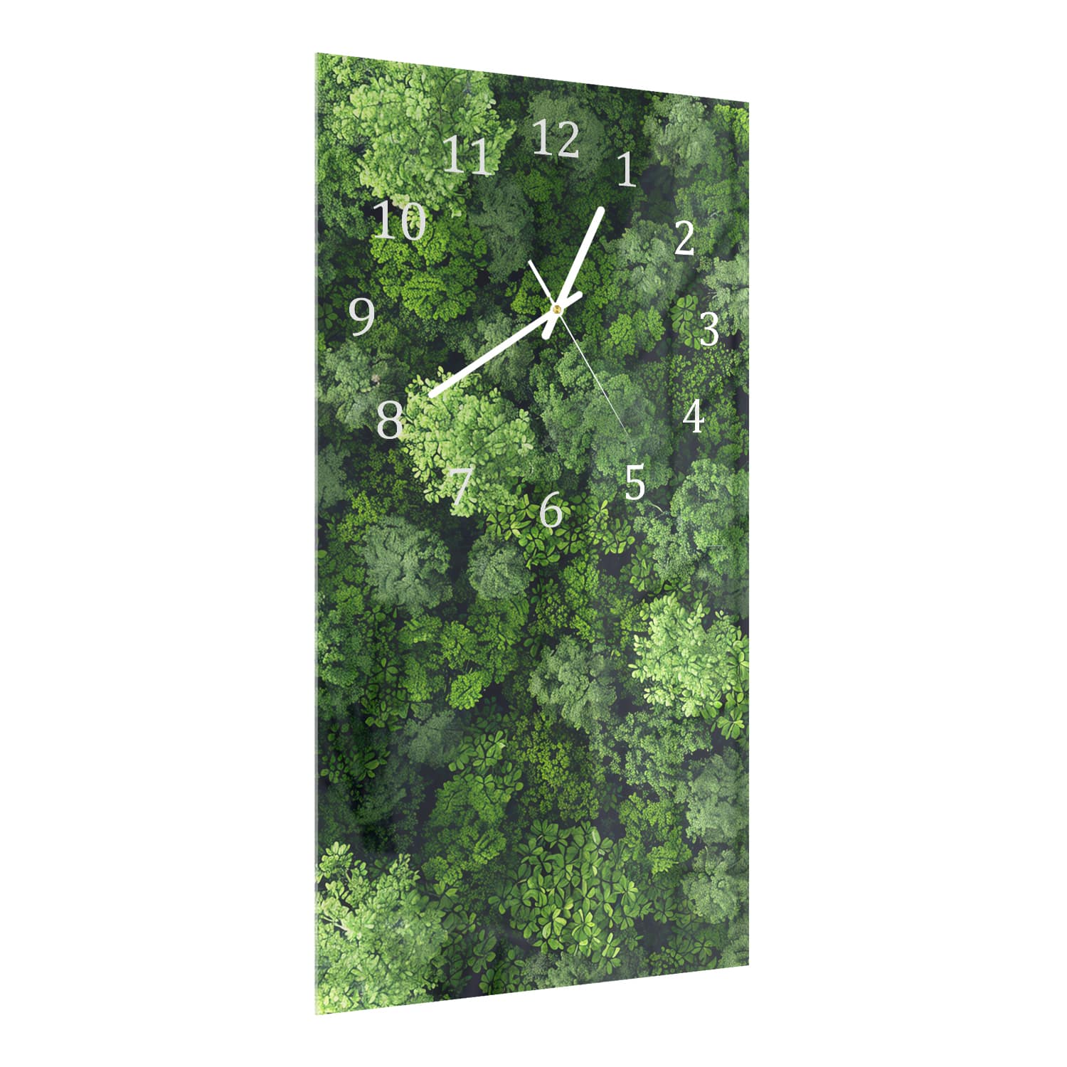 Wanduhr 30x60 - Wälder von oben