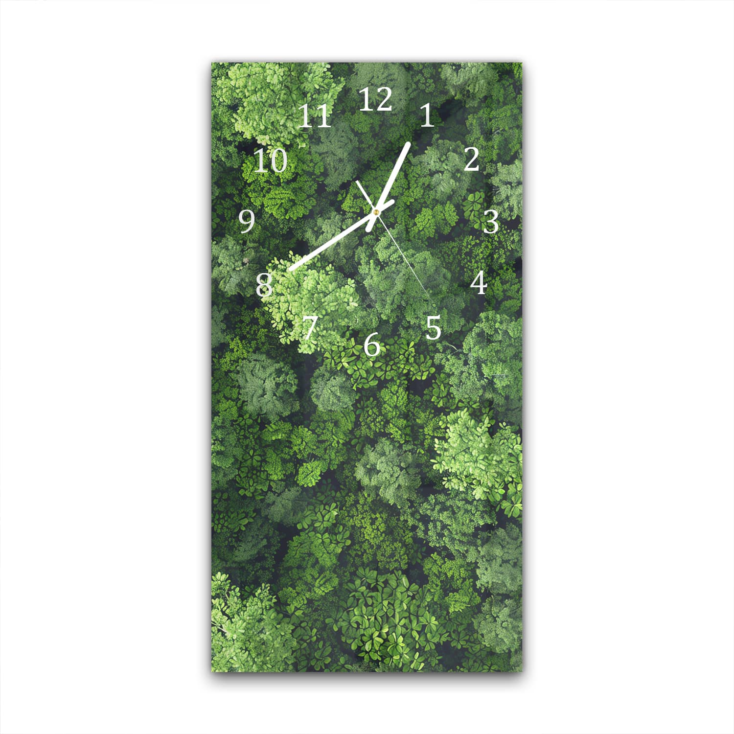 Wanduhr 30x60 - Wälder von oben