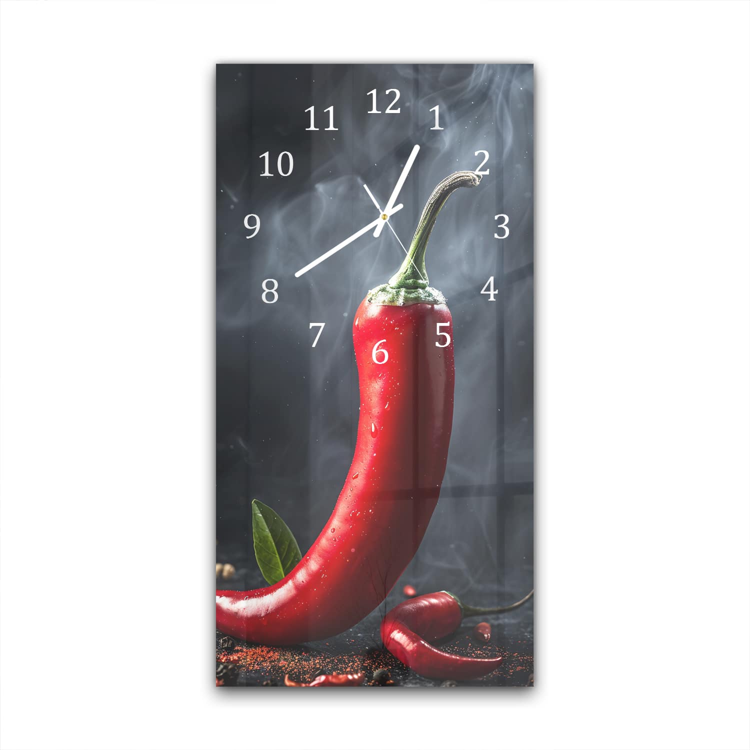 Wanduhr 30x60 - Pfeffer im Nebel