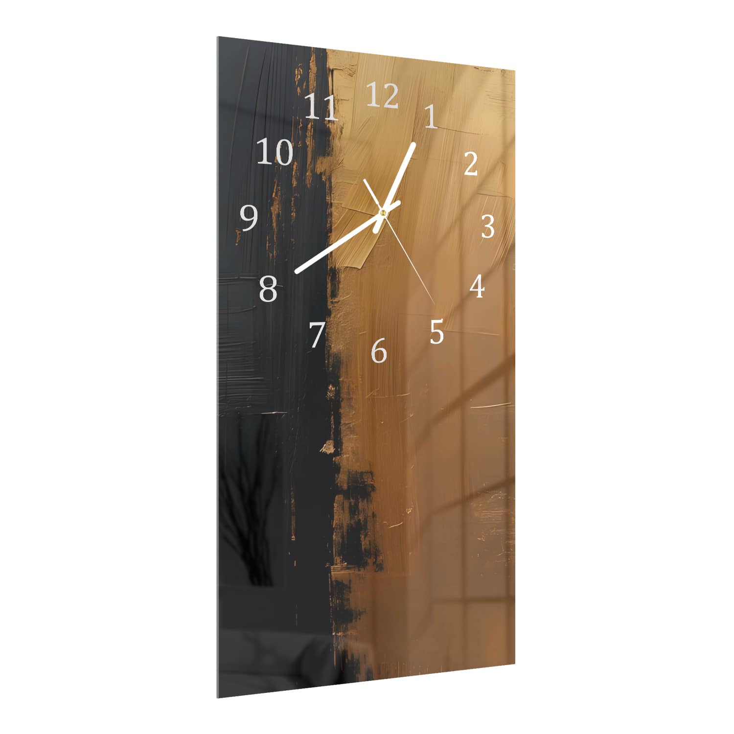 Wanduhr 30x60 - Goldene Streifen