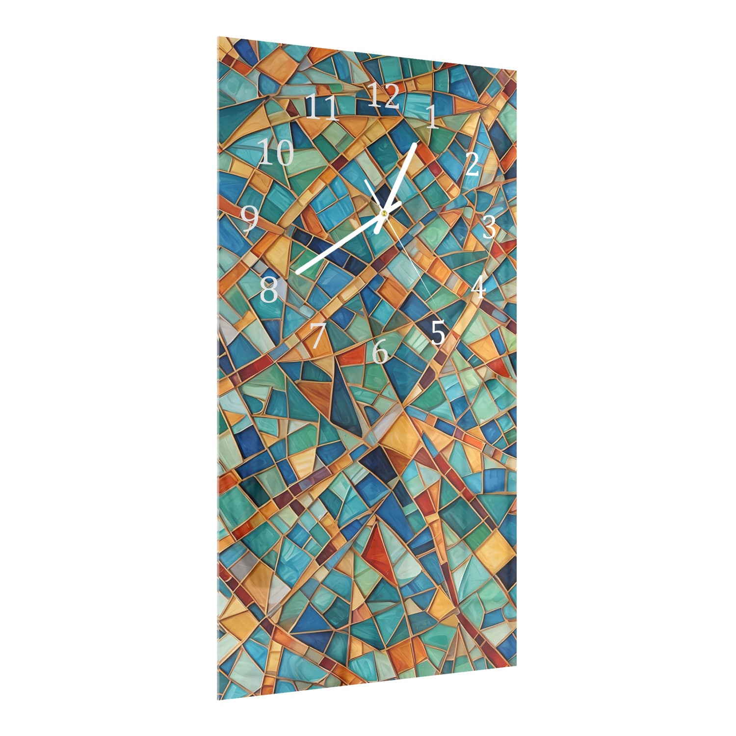 Wanduhr 30x60 - Mosaik-Textur