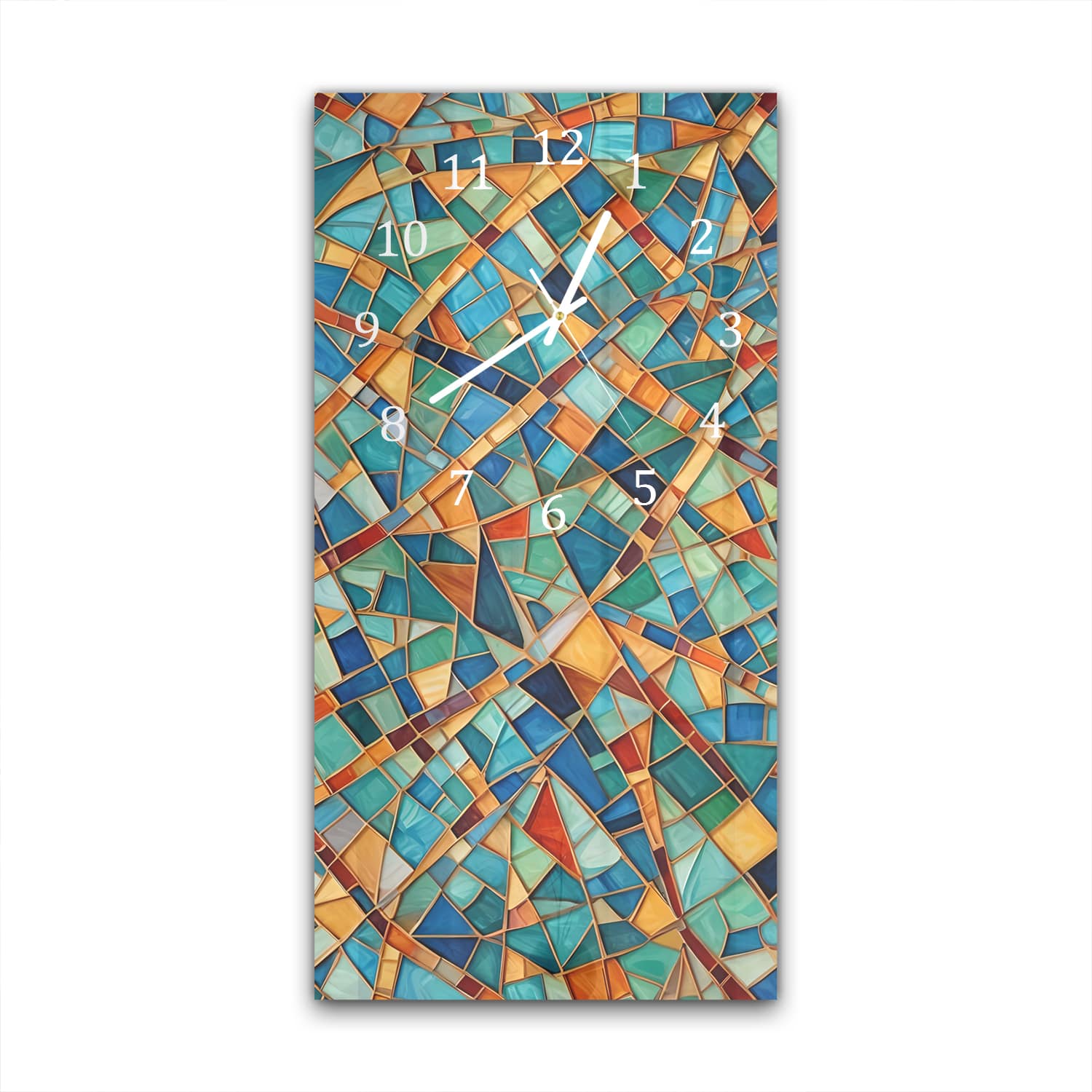 Wanduhr 30x60 - Mosaik-Textur