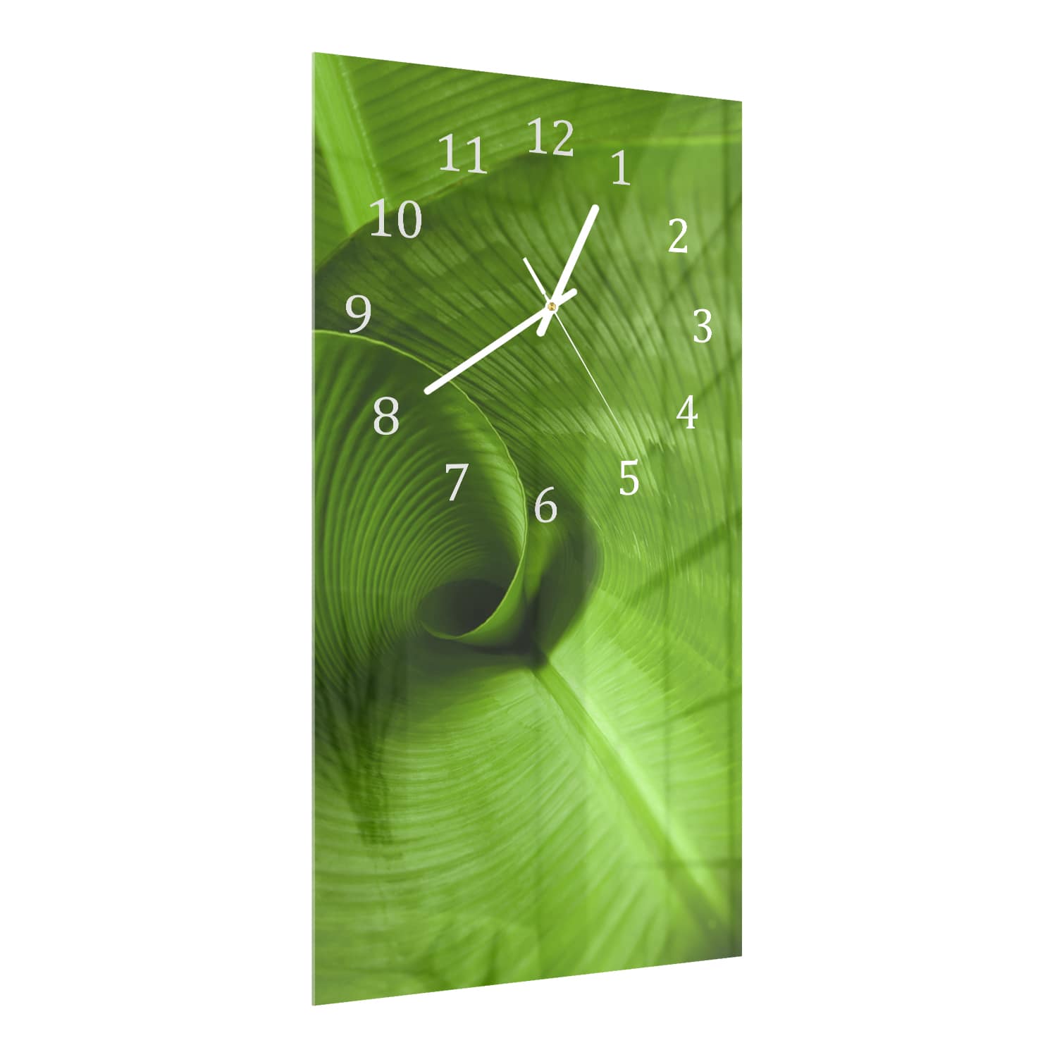 Wanduhr 30x60 - Bananenblatt