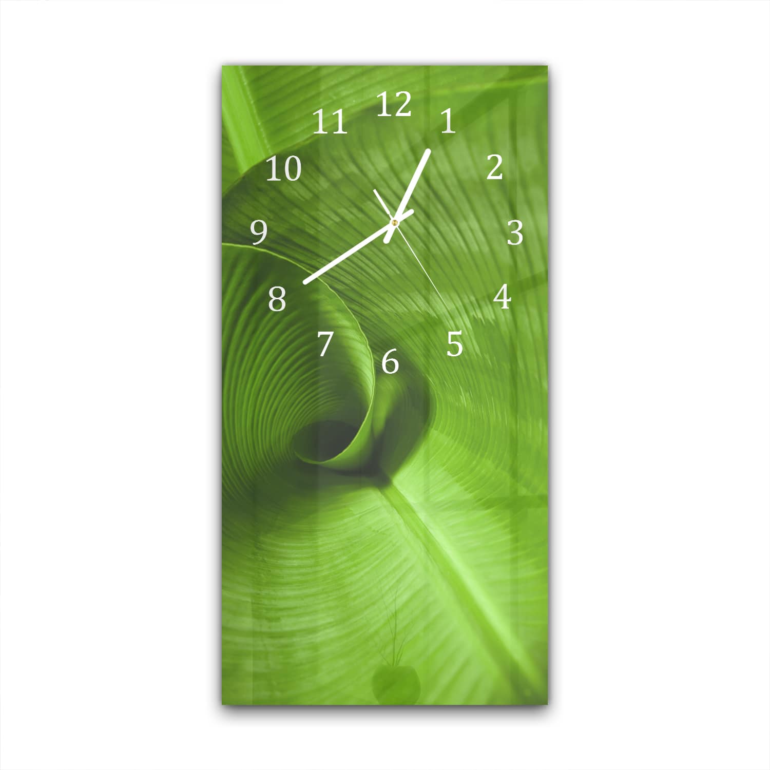 Wanduhr 30x60 - Bananenblatt