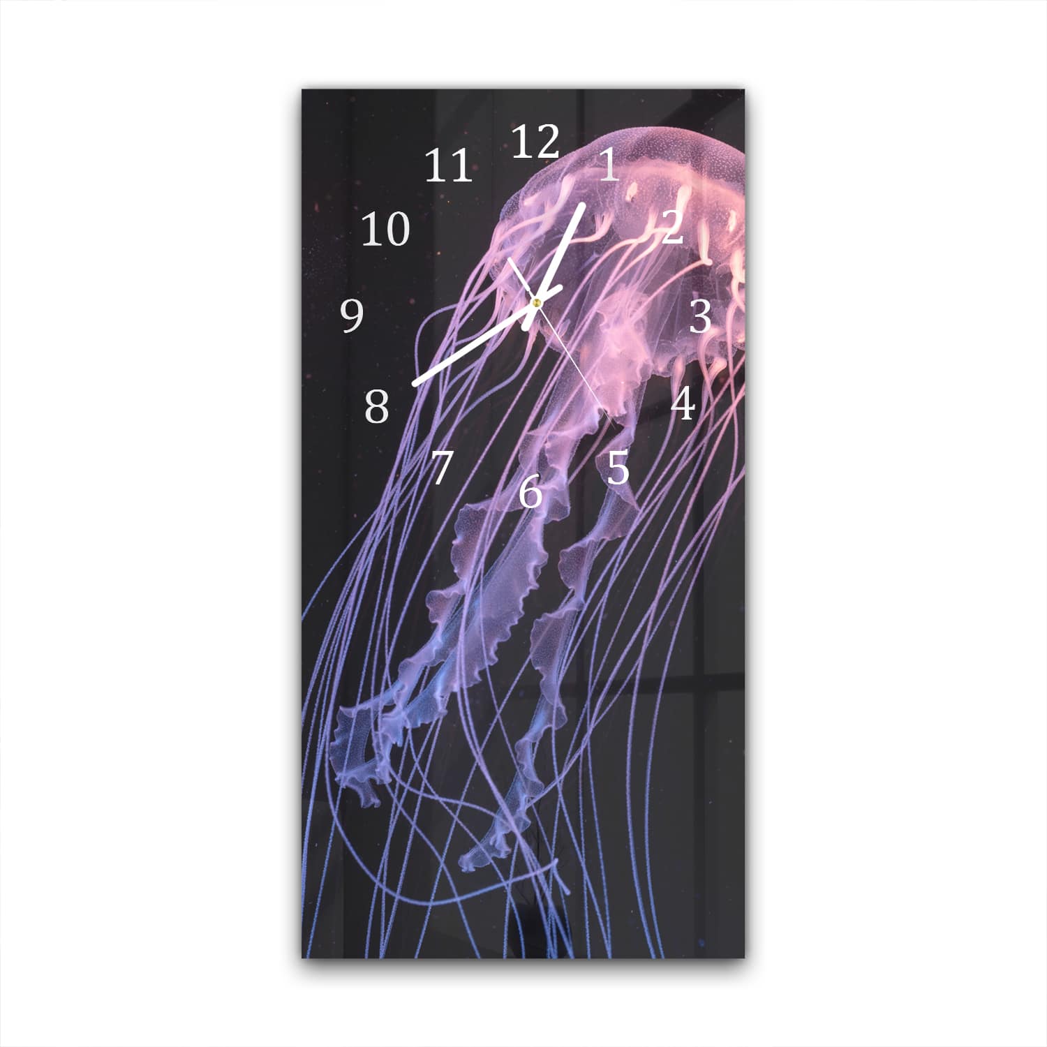 Wanduhr 30x60 - Bunte Qualle