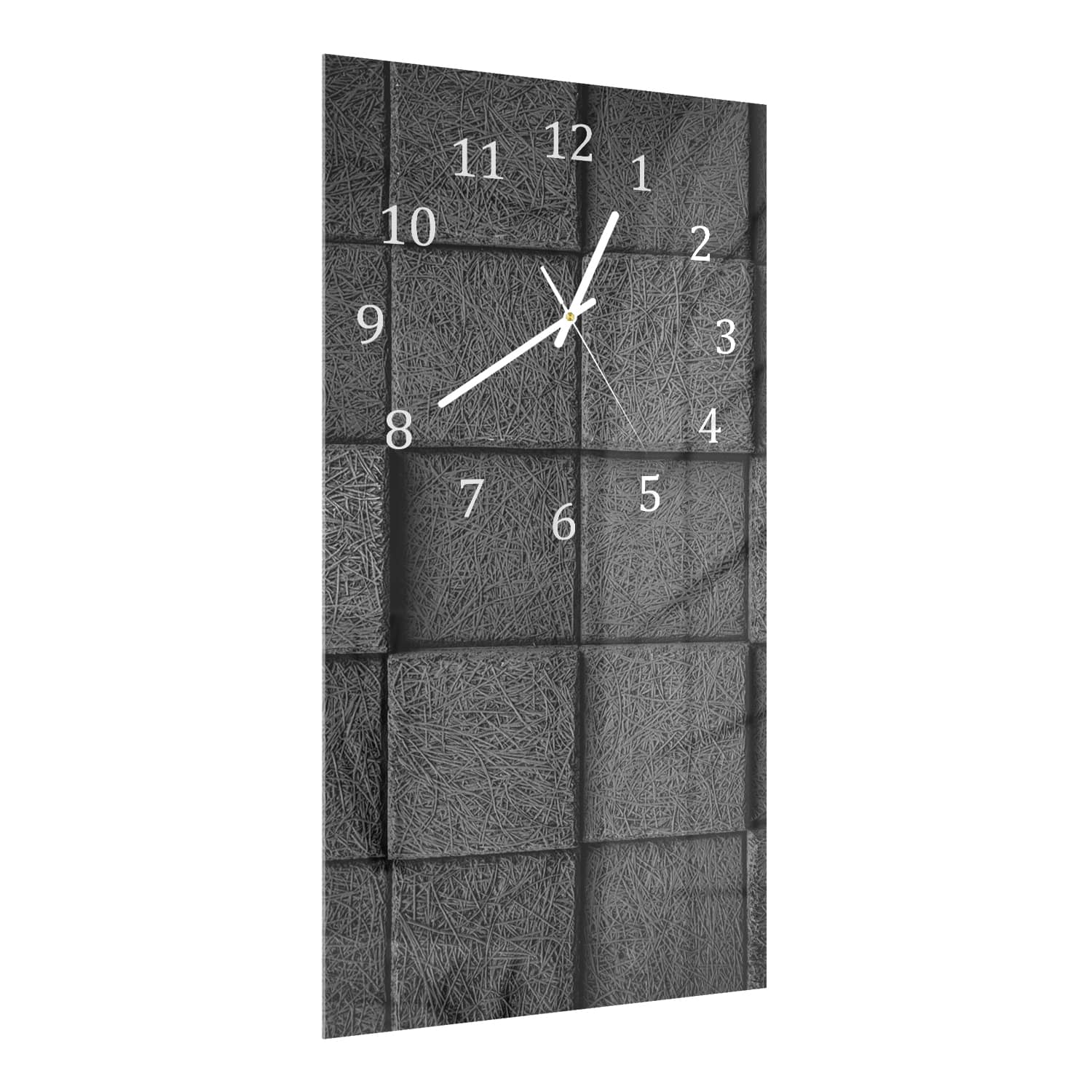 Wanduhr 30x60 - Dunkle Blöcke