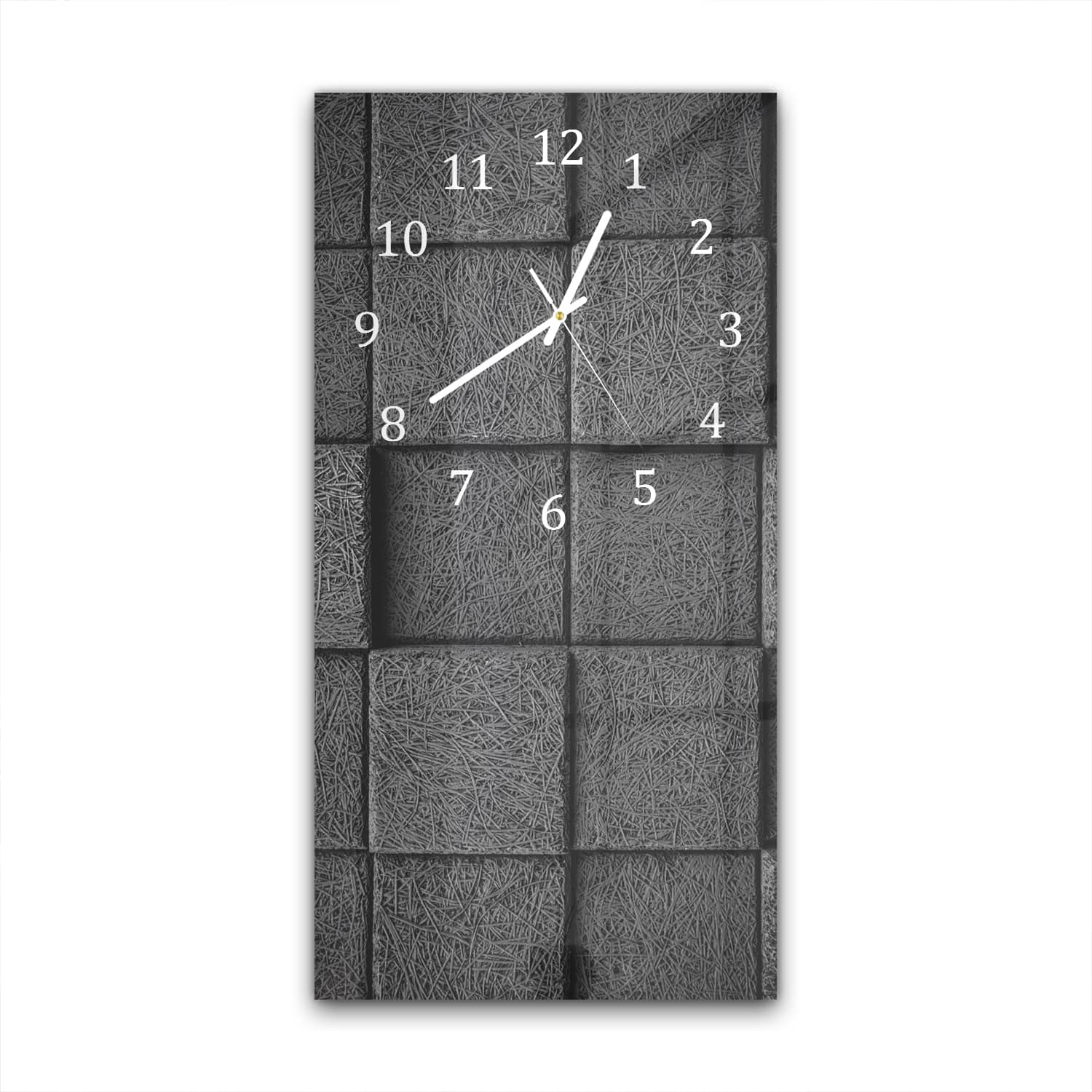 Wanduhr 30x60 - Dunkle Blöcke