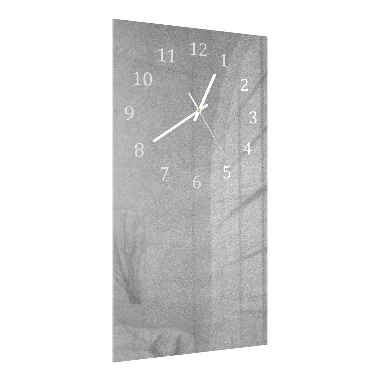Wanduhr 30x60 - Graue Betonwand