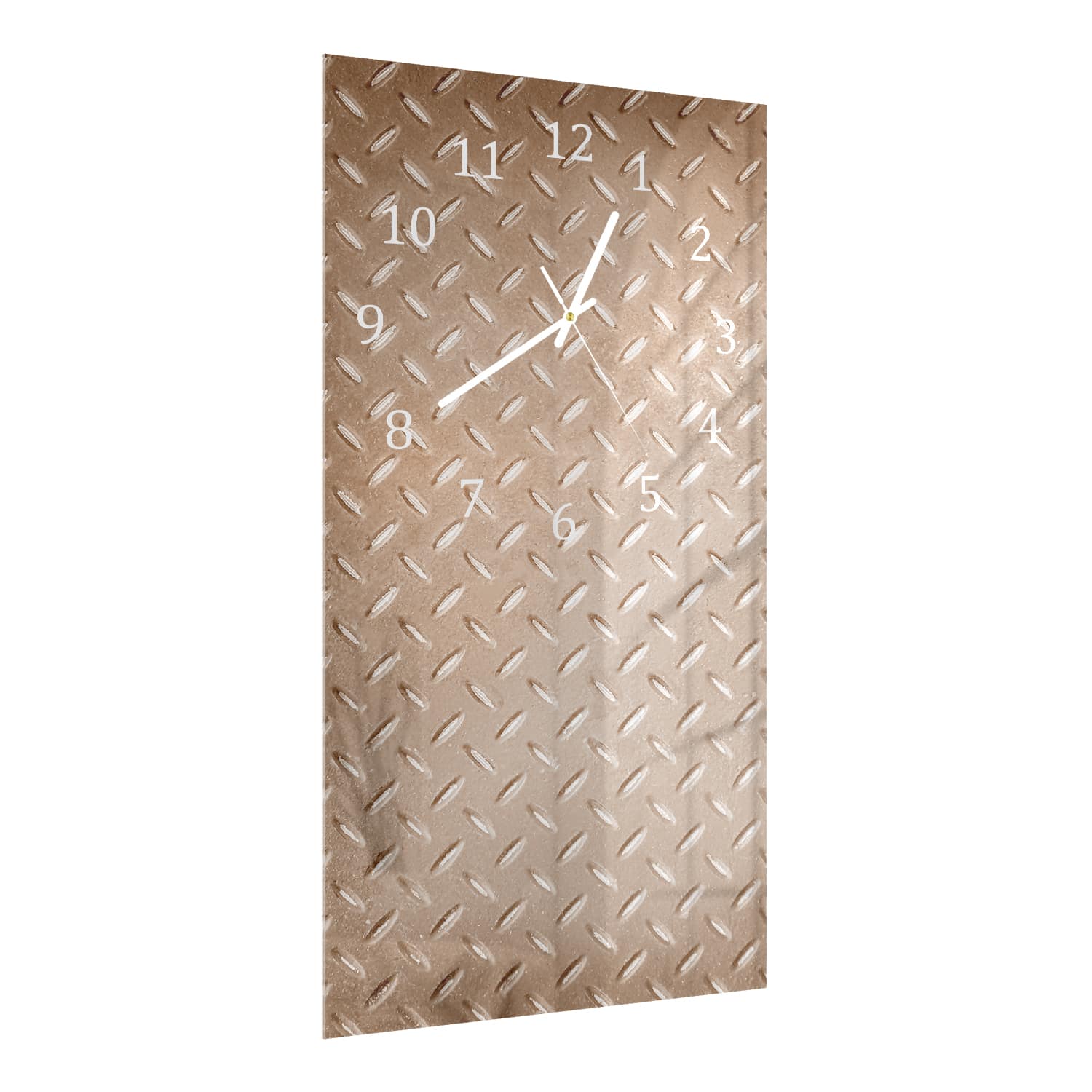 Wanduhr 30x60 - Rostige Riffelblech