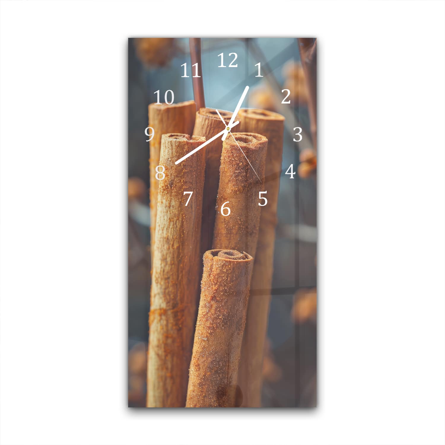 Wanduhr 30x60 - Zimtstangen Nahaufnahme