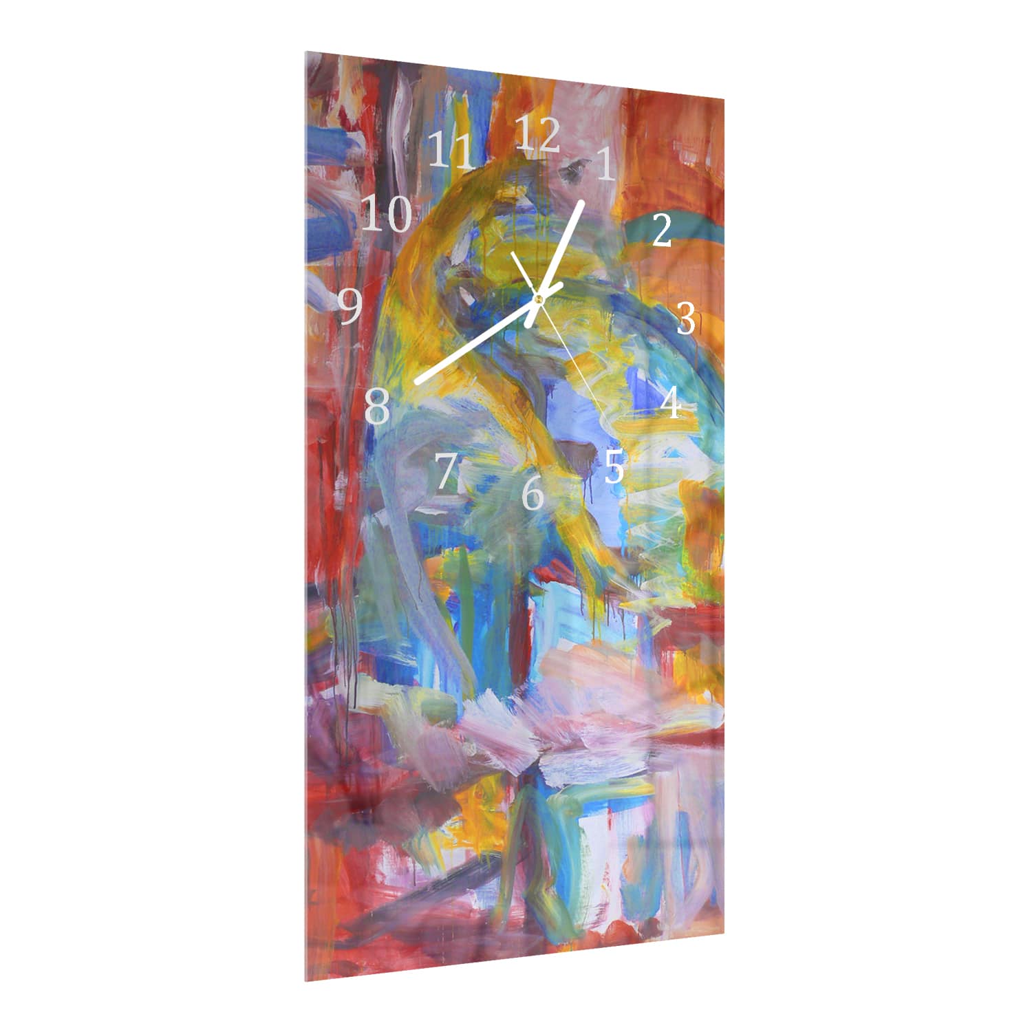 Wanduhr 30x60 - Farbexplosion