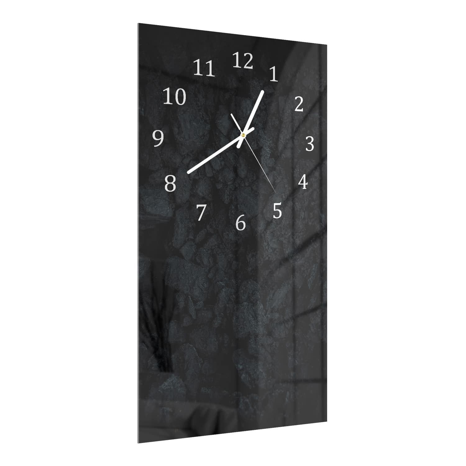 Wanduhr 30x60 - Schwarze Wand