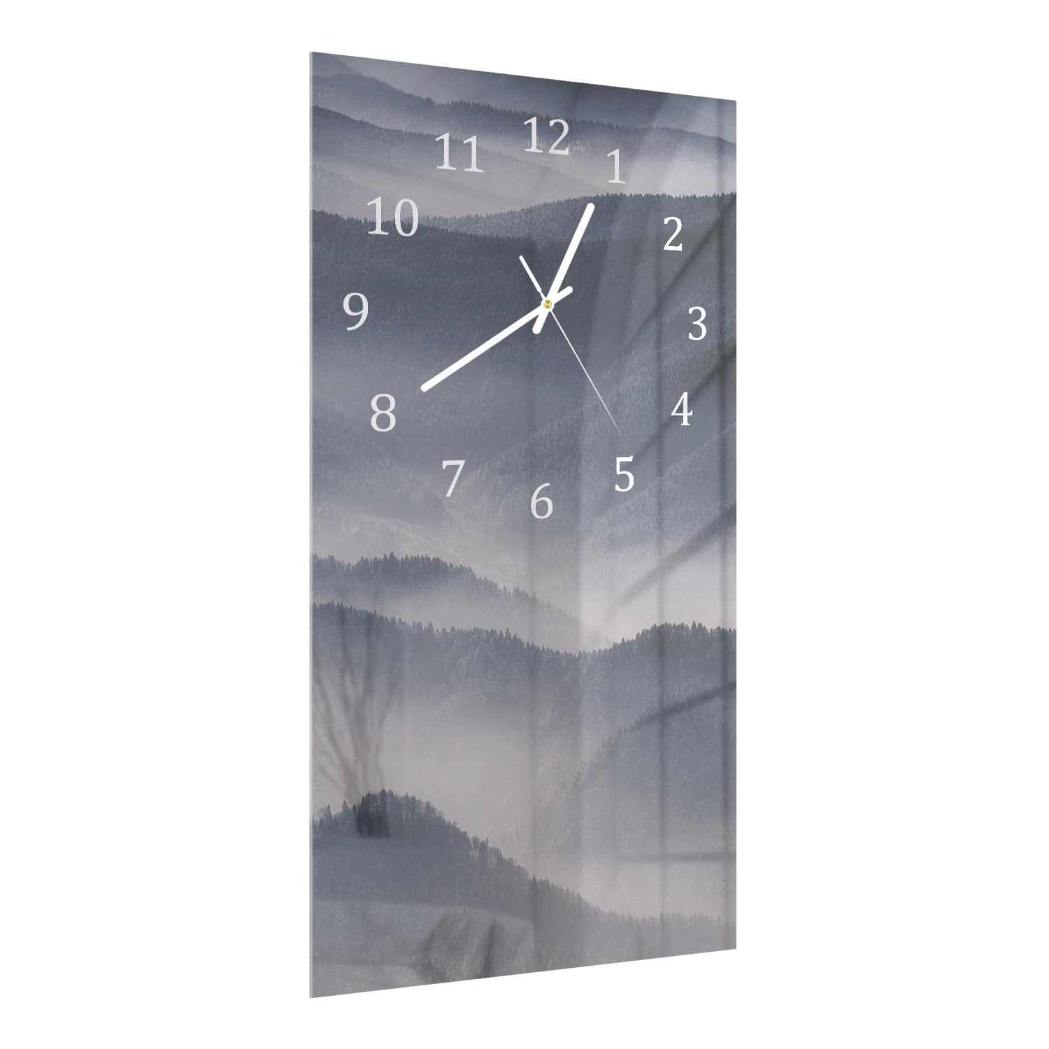 Wanduhr 30x60 - Nebliges Tal