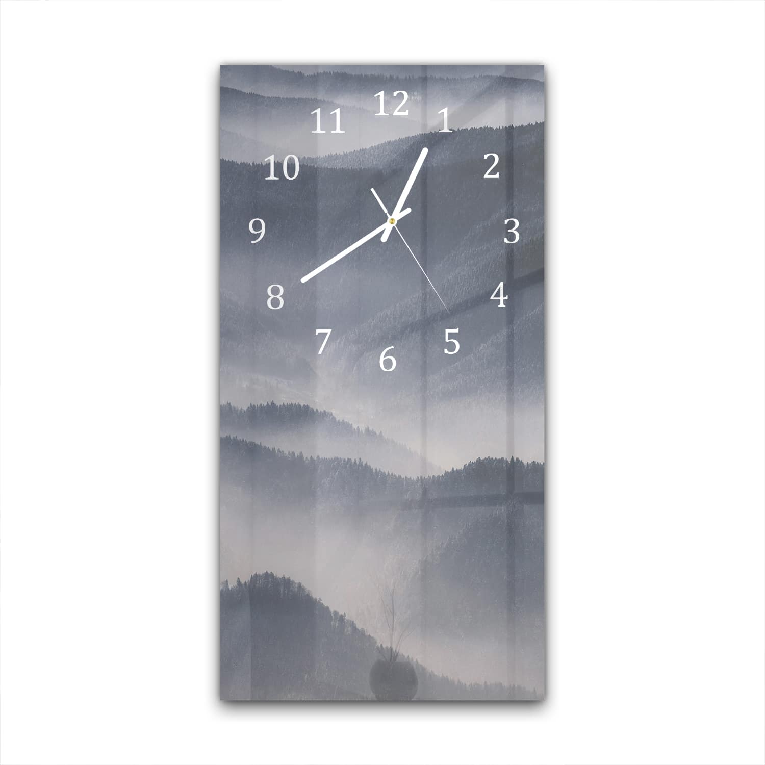 Wanduhr 30x60 - Nebliges Tal