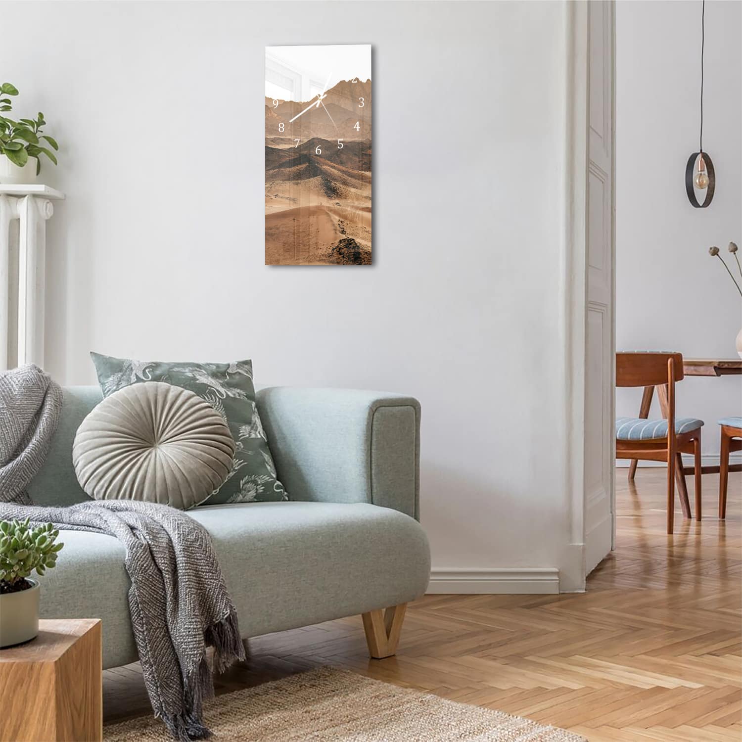 Wanduhr 30x60 - Stille Sanddünen