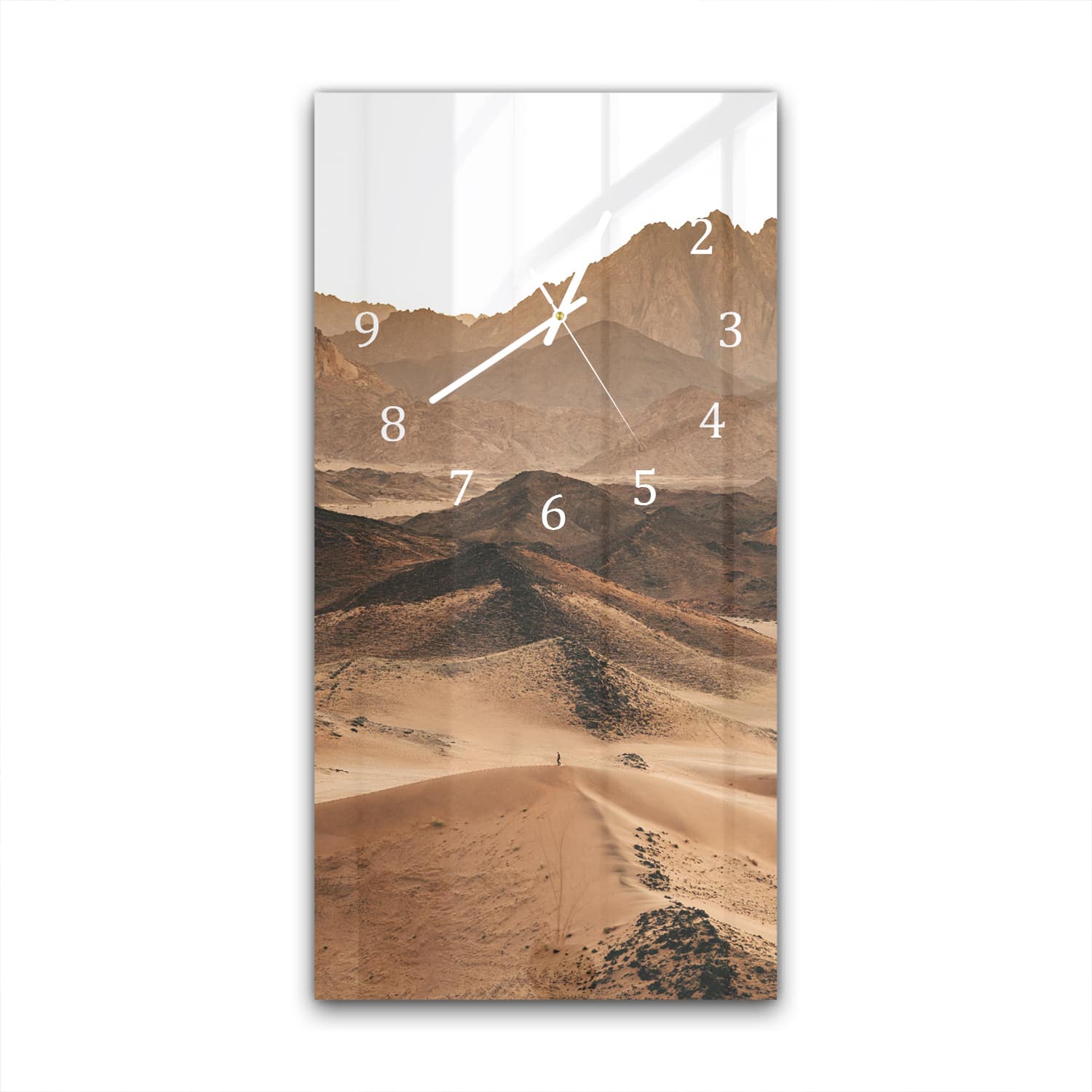 Wanduhr 30x60 - Stille Sanddünen