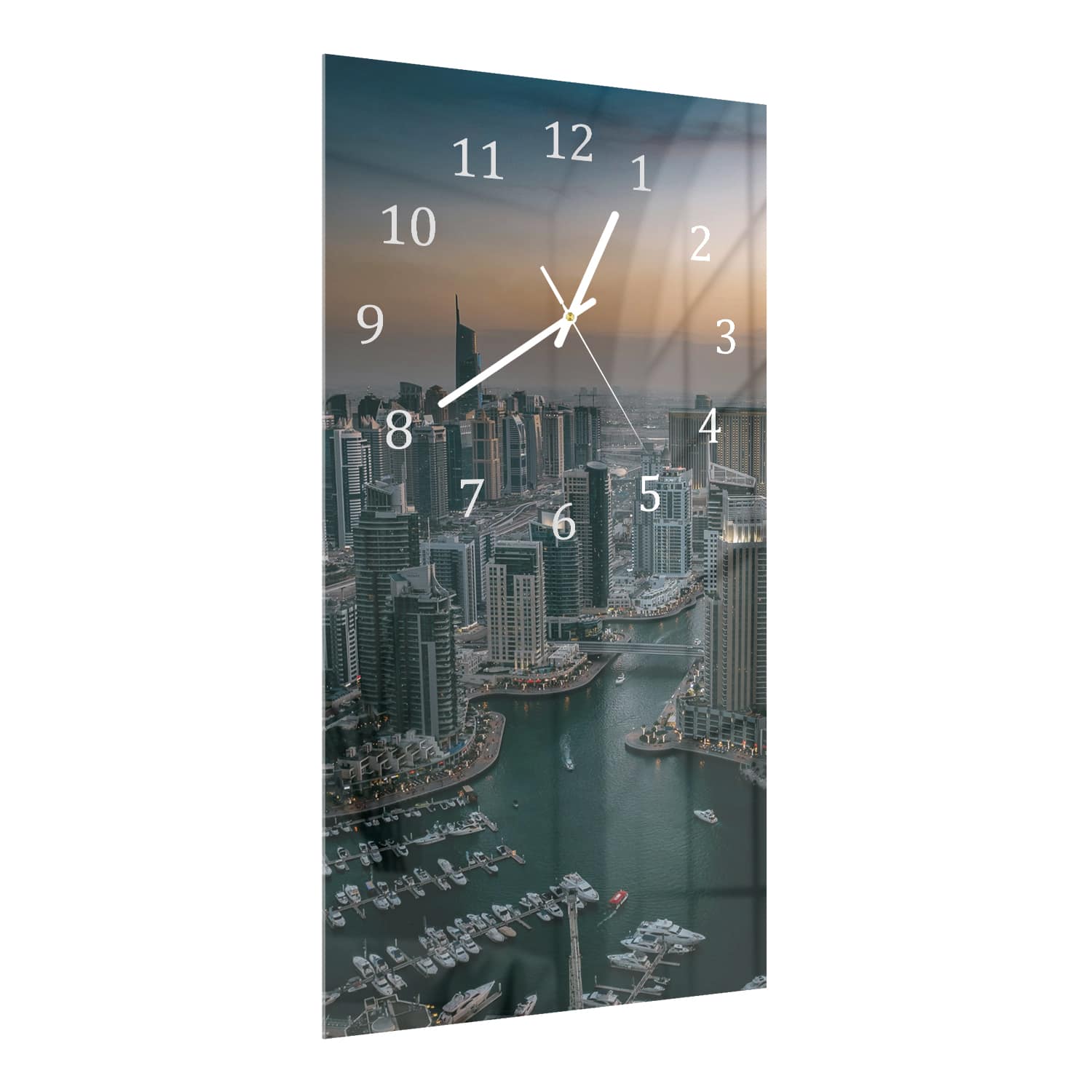Wanduhr 30x60 - Dubai Marina