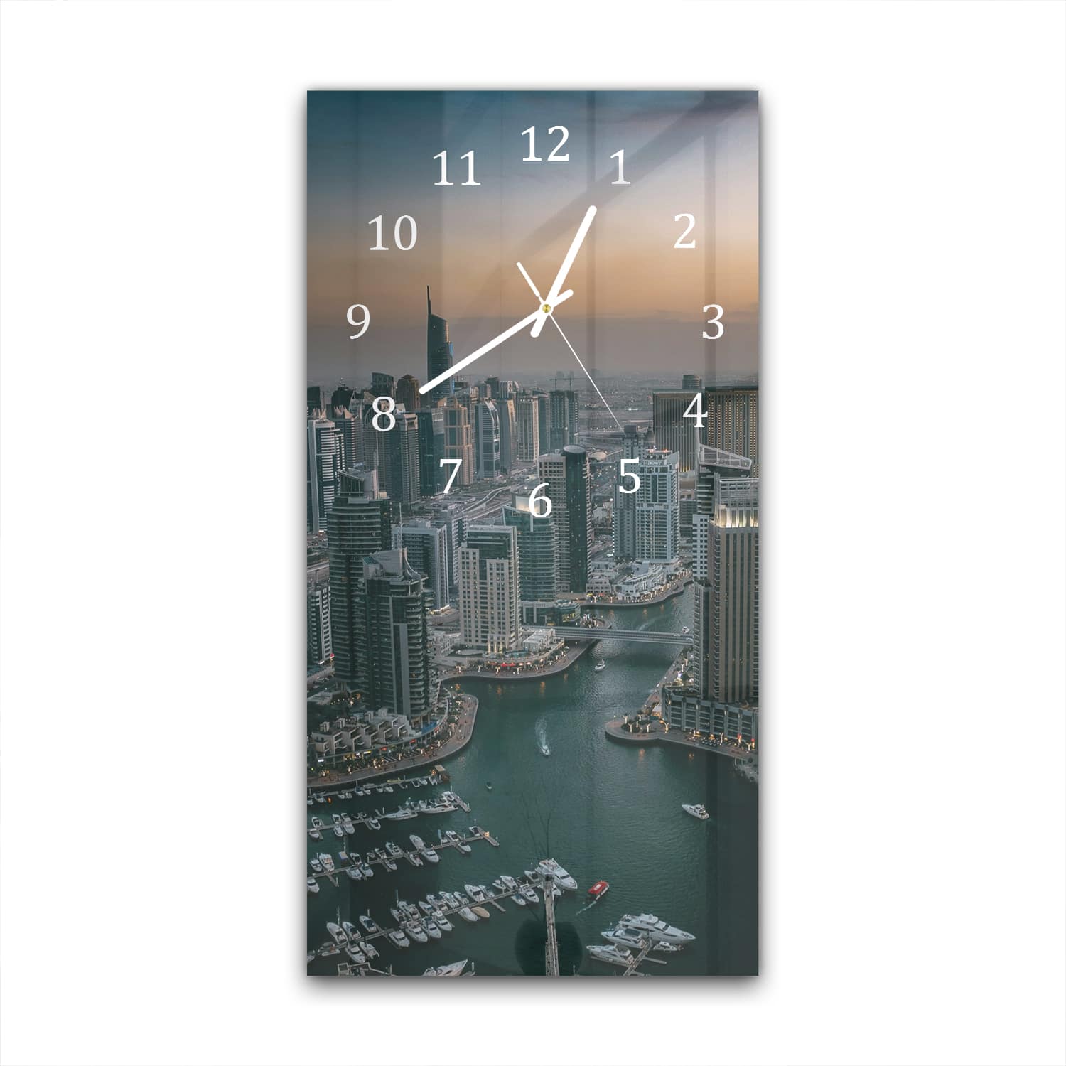Wanduhr 30x60 - Dubai Marina