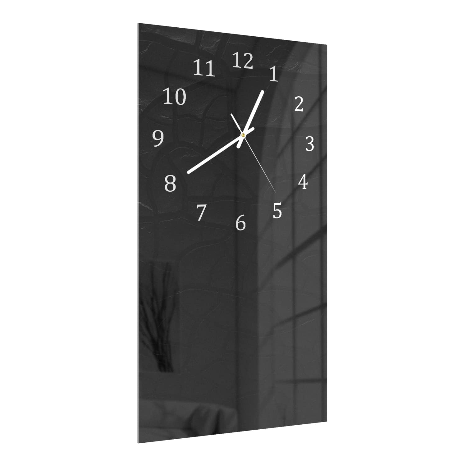 Wanduhr 30x60 - Schwarz-weiße Textur