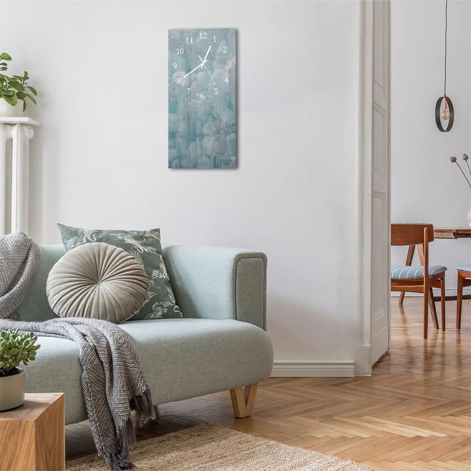 Wanduhr 30x60 - Natürliche Eisskulpturen