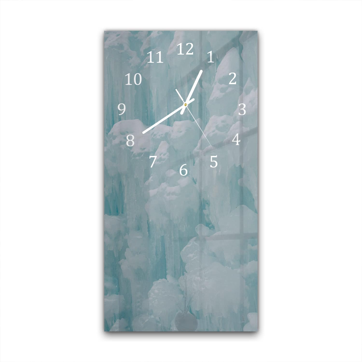 Wanduhr 30x60 - Natürliche Eisskulpturen
