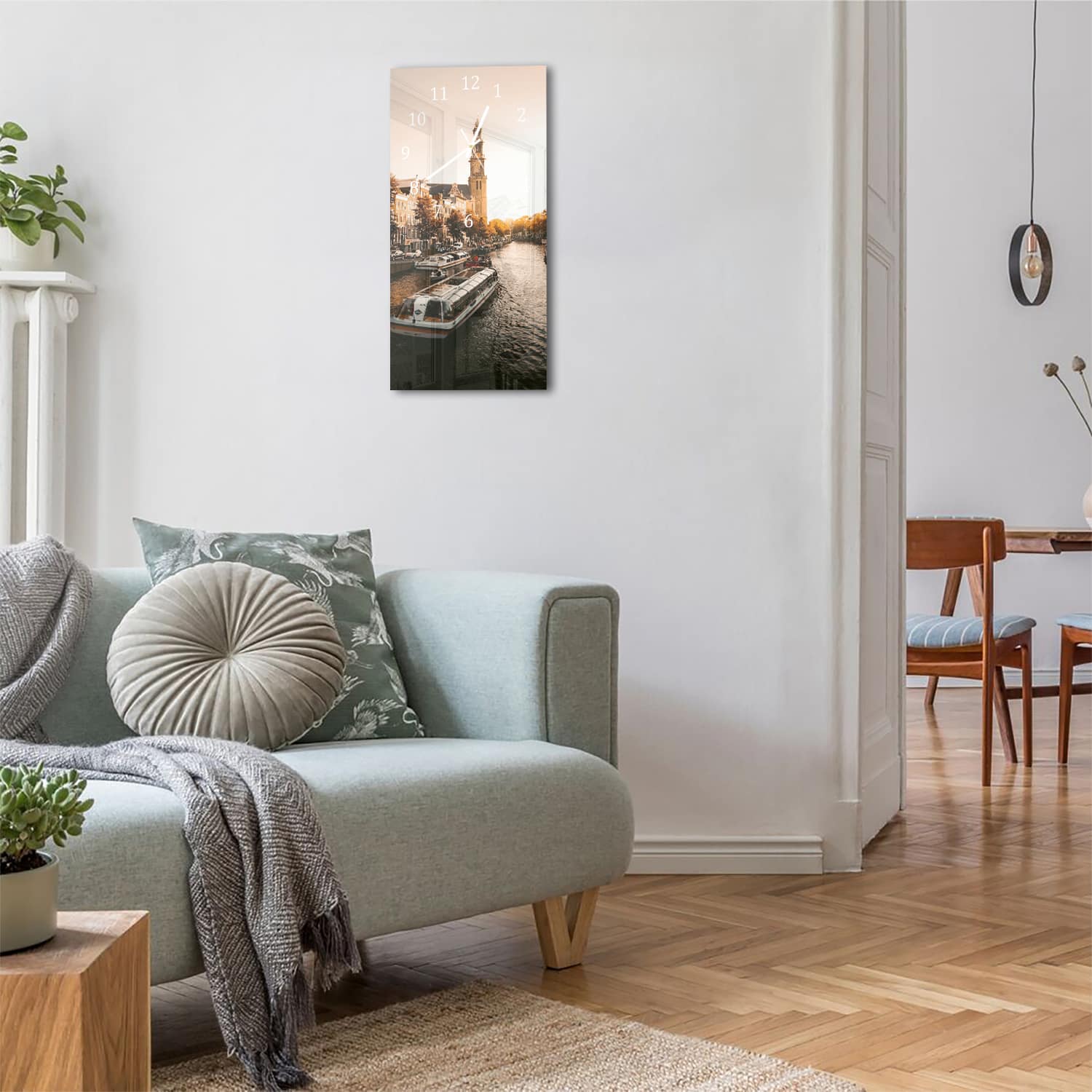Wanduhr 30x60 - Amsterdamer Herbst