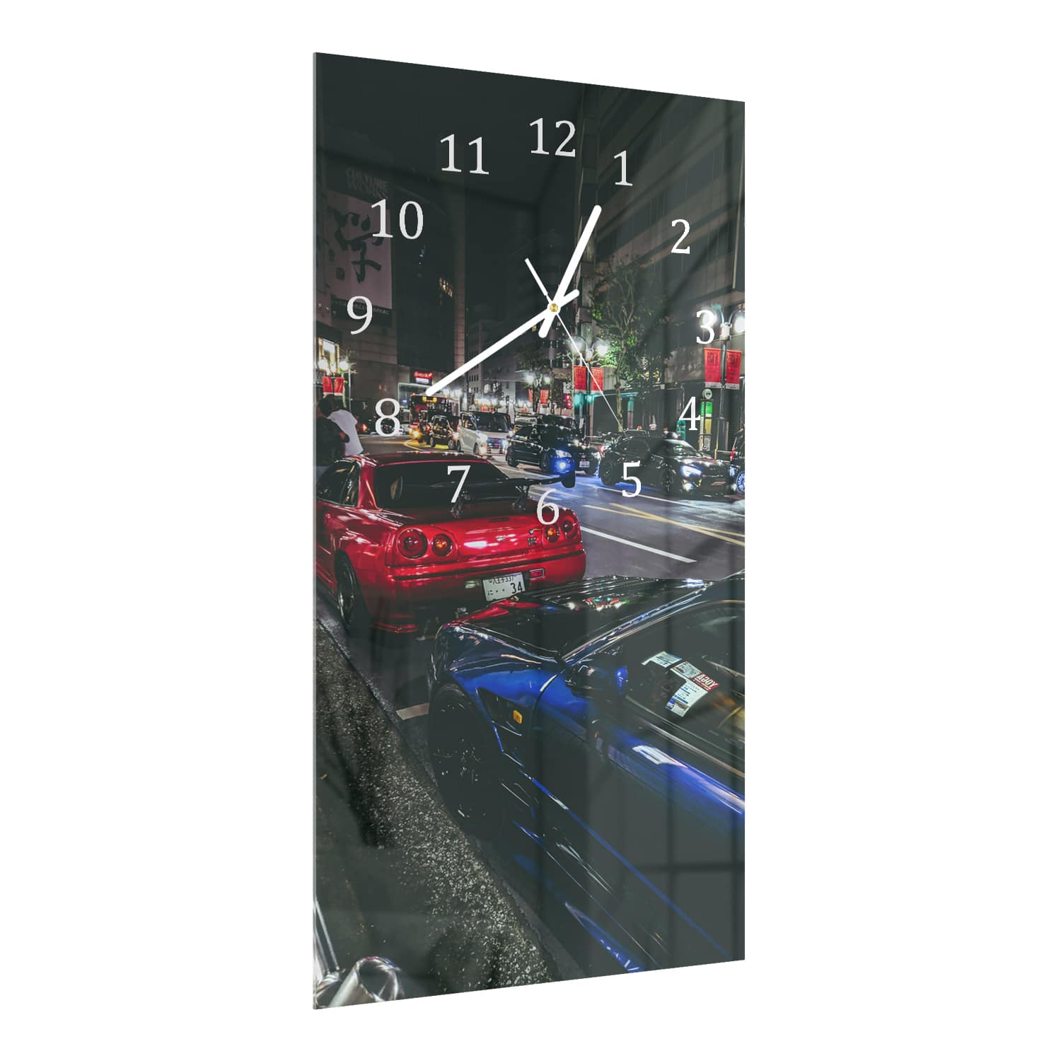 Wanduhr 30x60 - Japanische Autos