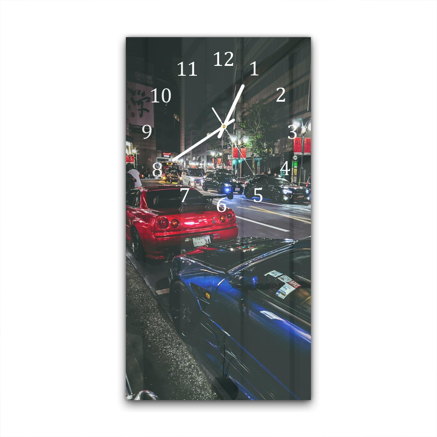 Wanduhr 30x60 - Japanische Autos