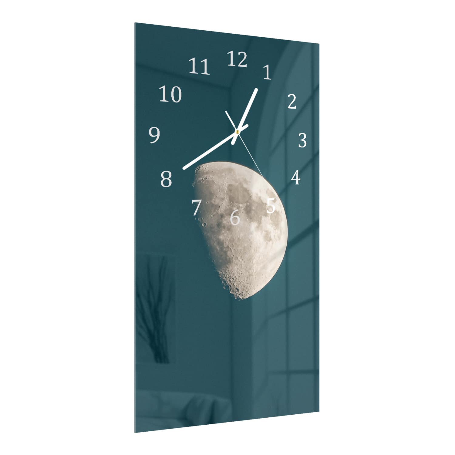Wanduhr 30x60 - Halbmond