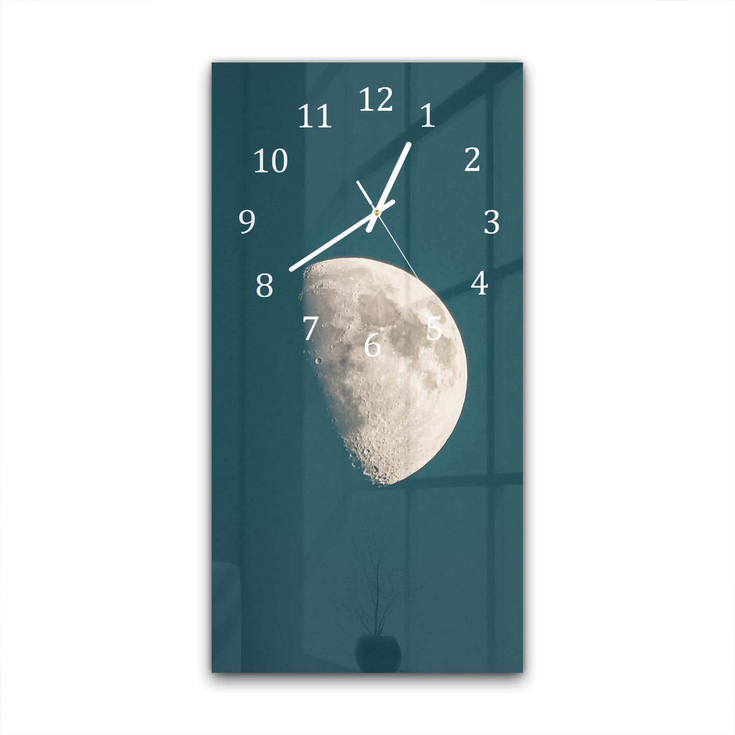 Wanduhr 30x60 - Halbmond