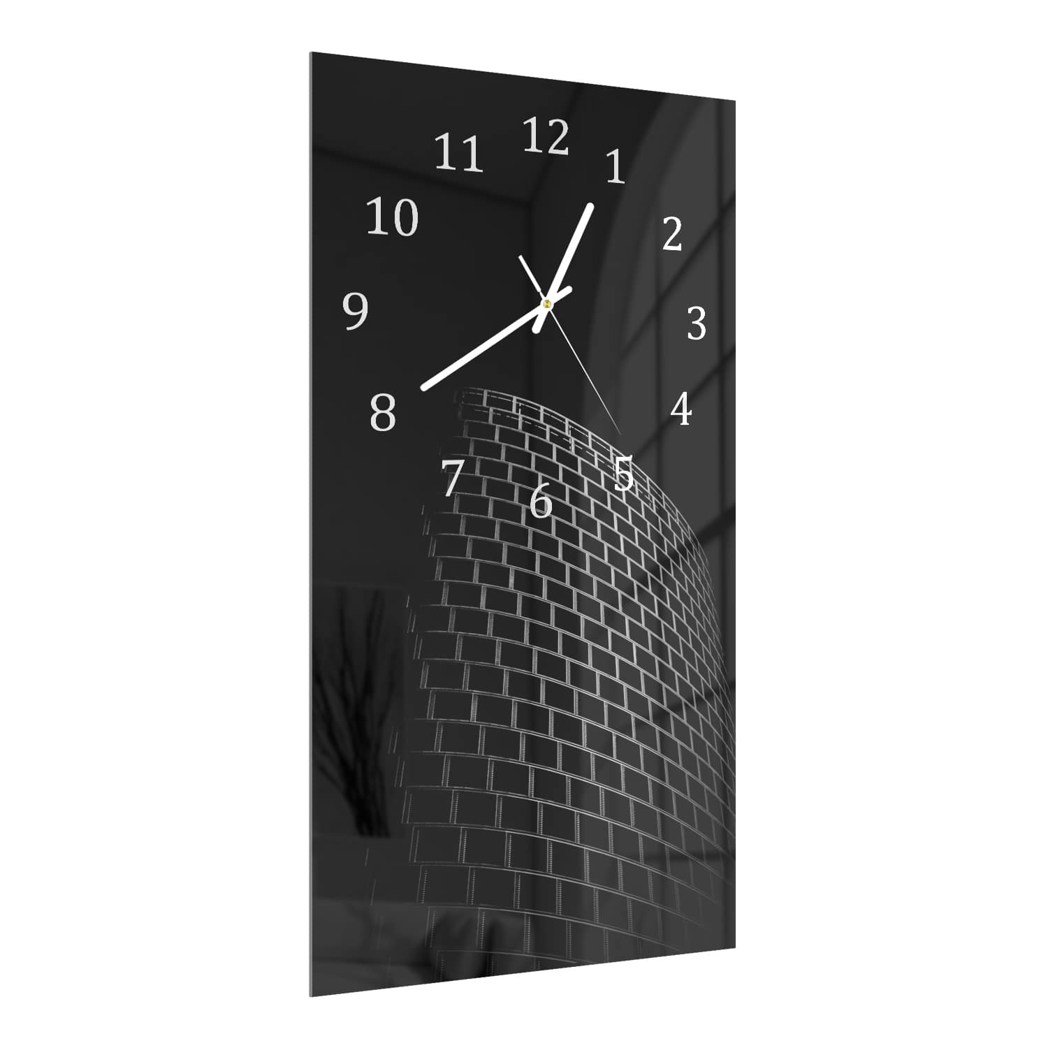 Wanduhr 30x60 - Bauen in der Nacht