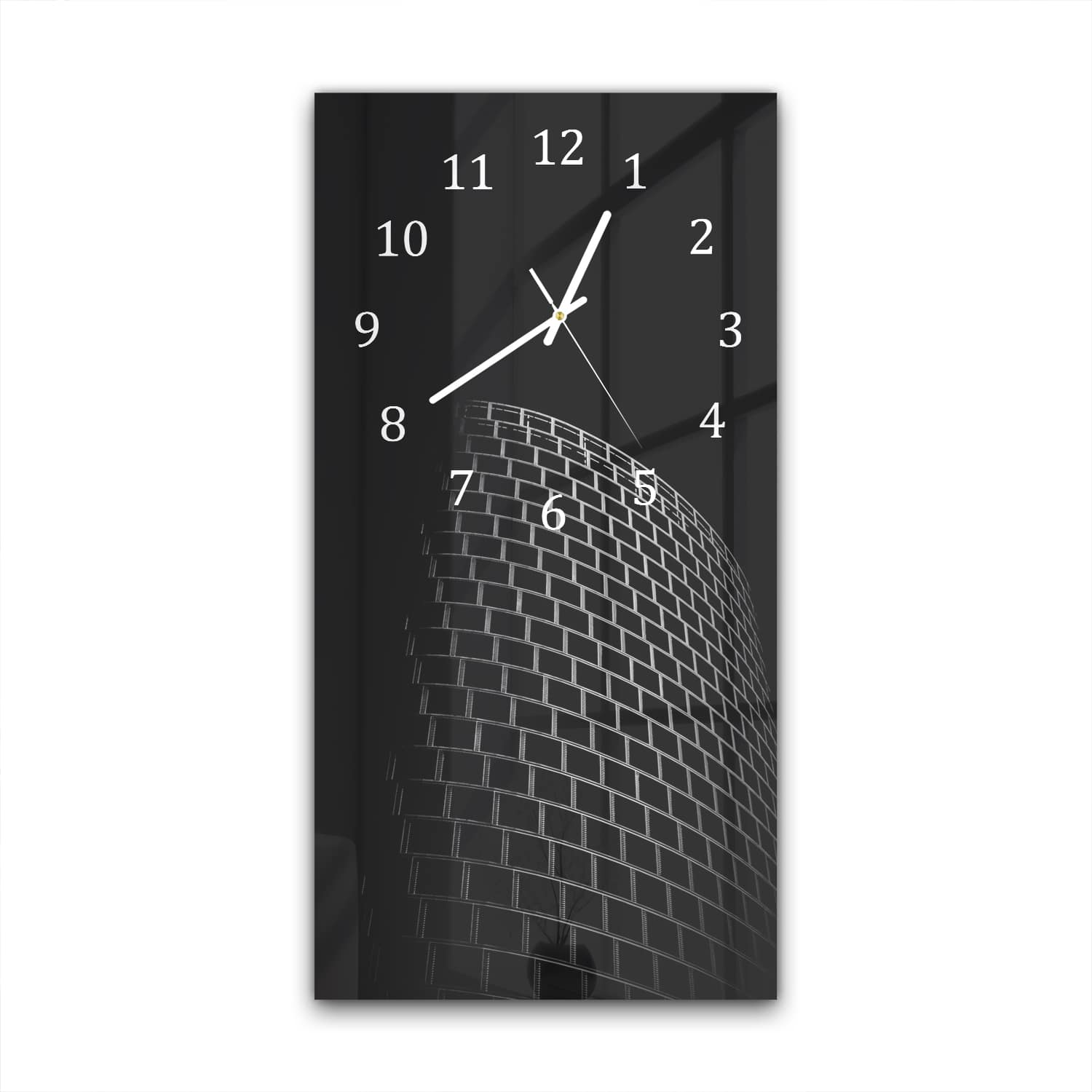 Wanduhr 30x60 - Bauen in der Nacht