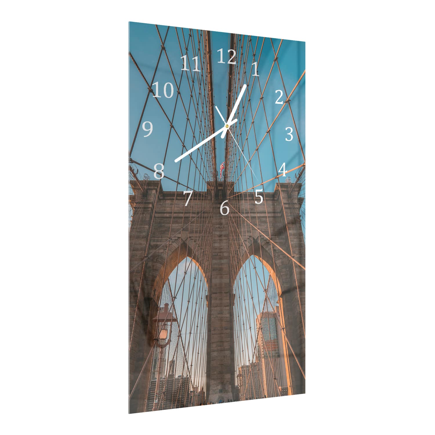 Wanduhr 30x60 - Brooklyn Bridge