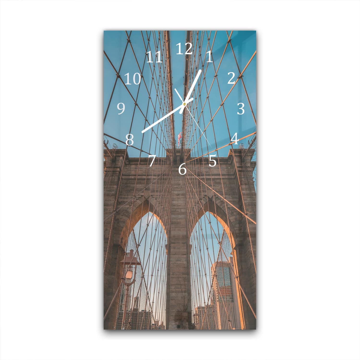 Wanduhr 30x60 - Brooklyn Bridge