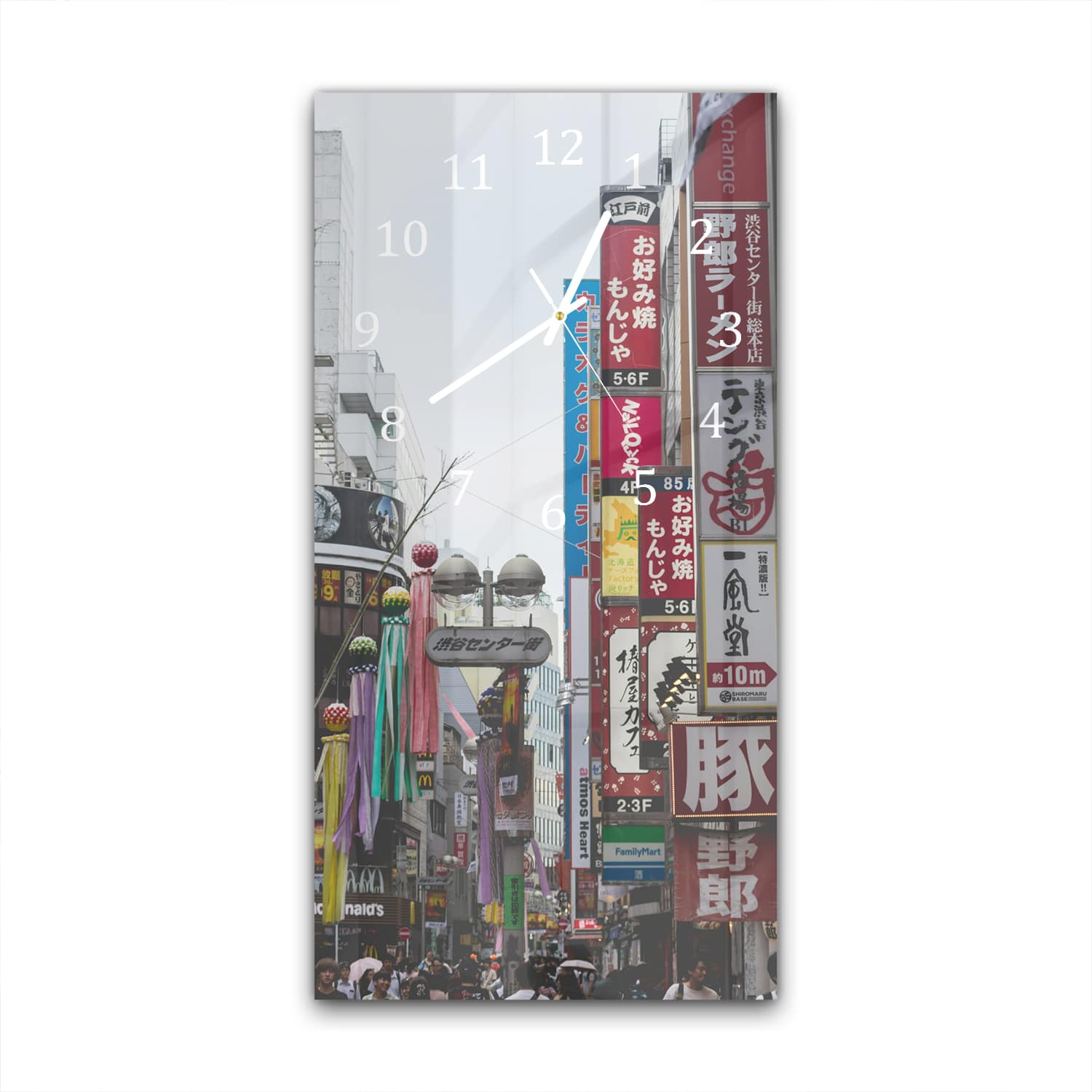 Wanduhr 30x60 - Straße in Japan