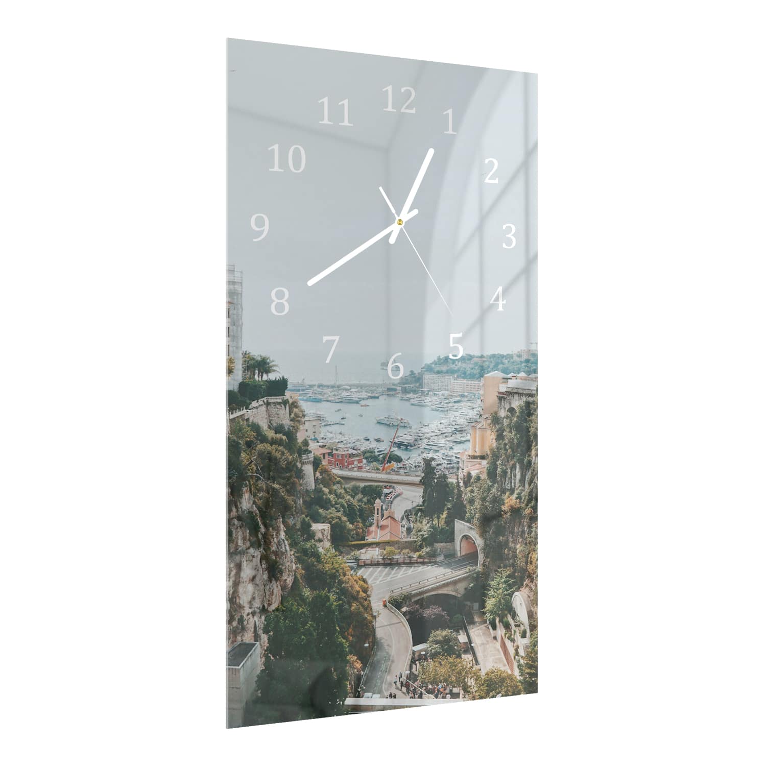 Wanduhr 30x60 - Blick auf Monaco