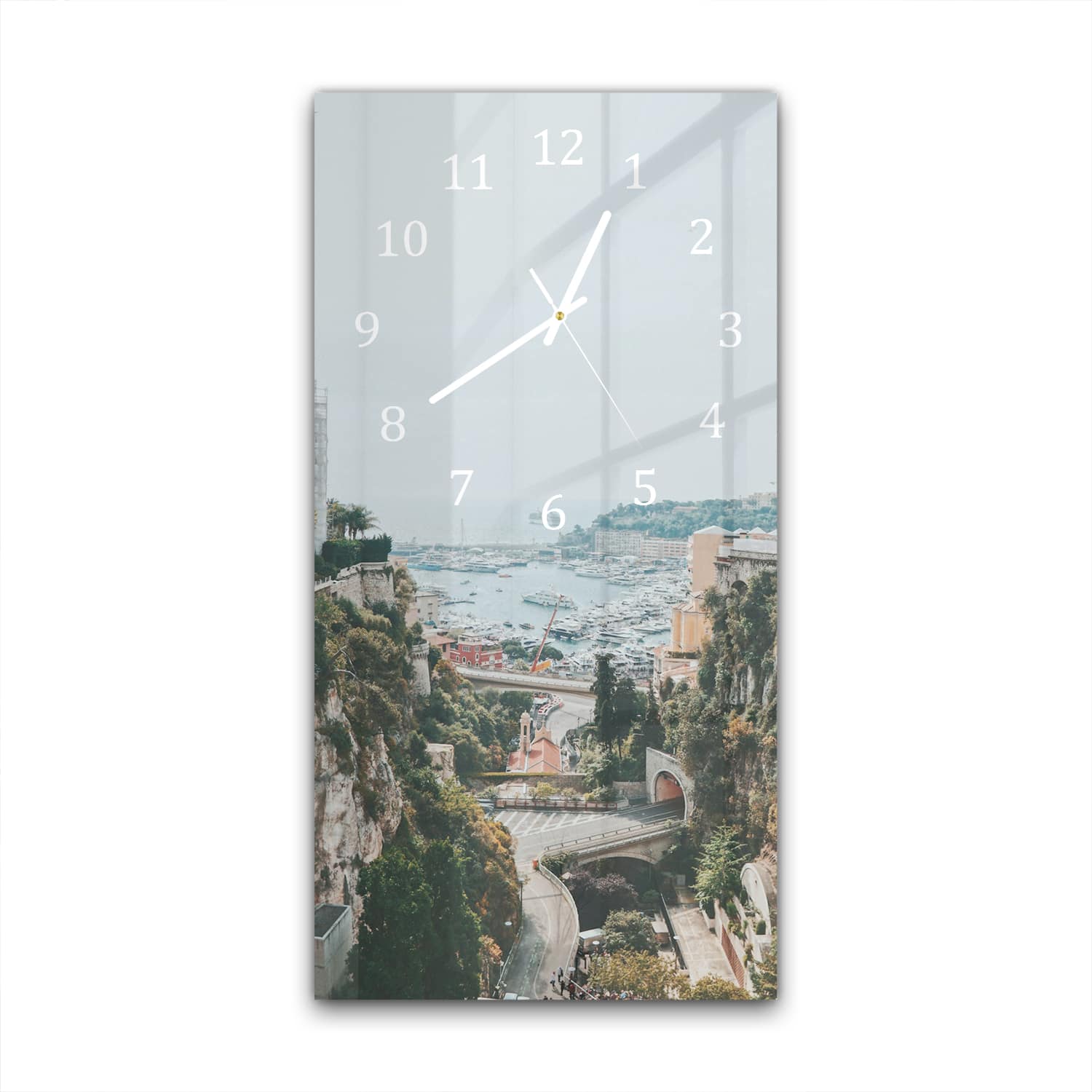 Wanduhr 30x60 - Blick auf Monaco